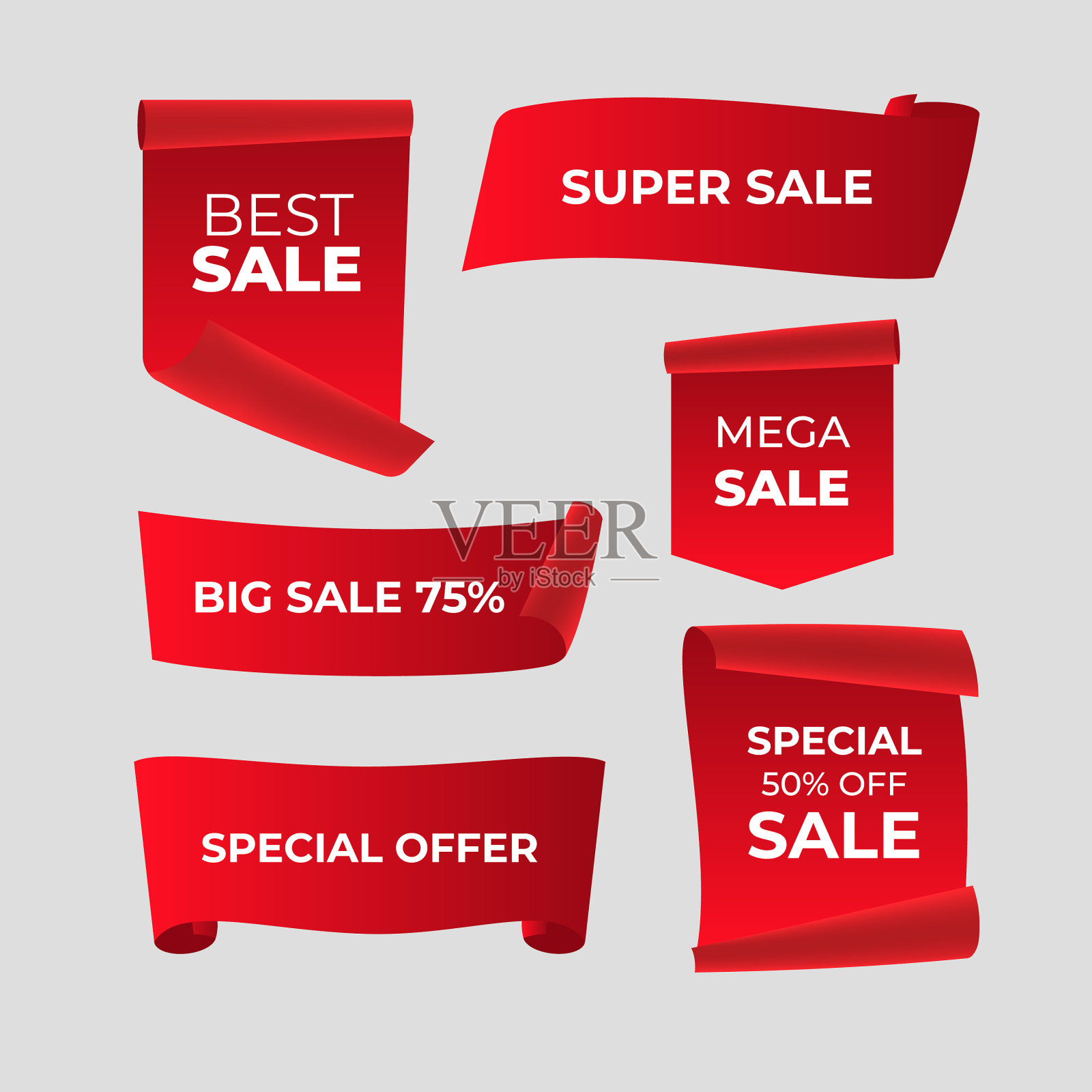 真实的销售标签收集设计元素图片