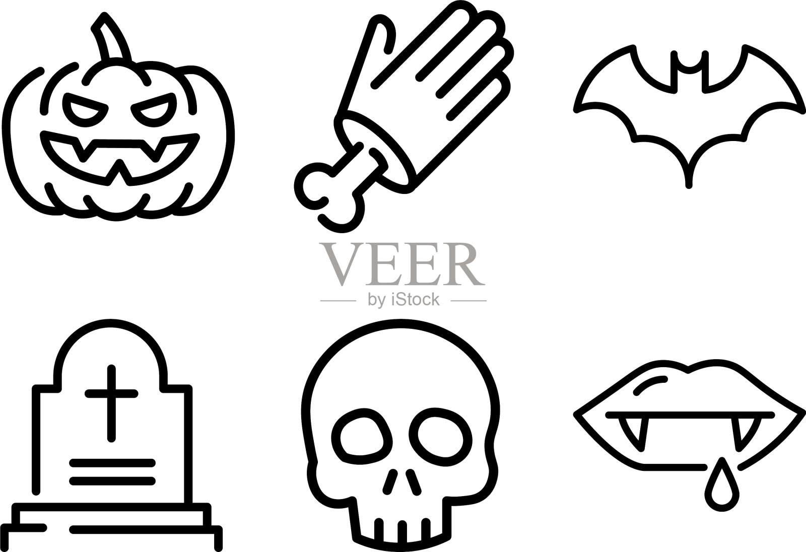 万圣节南瓜蔬菜偶像插画图片素材