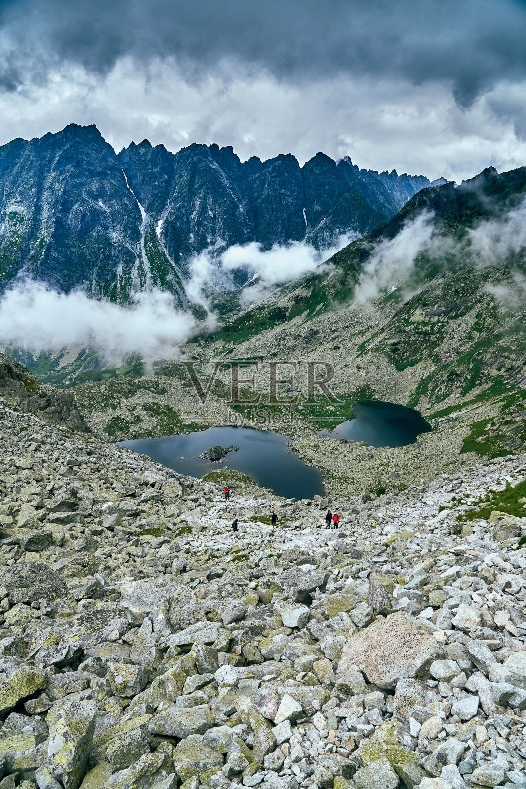 Zabie Stawy Mieguszowieckie, Zabie plesa——位于欧洲北部斯洛伐克高地Tatras的Zabia Mieguszowiecka山谷的三个Tatra池塘。照片摄影图片