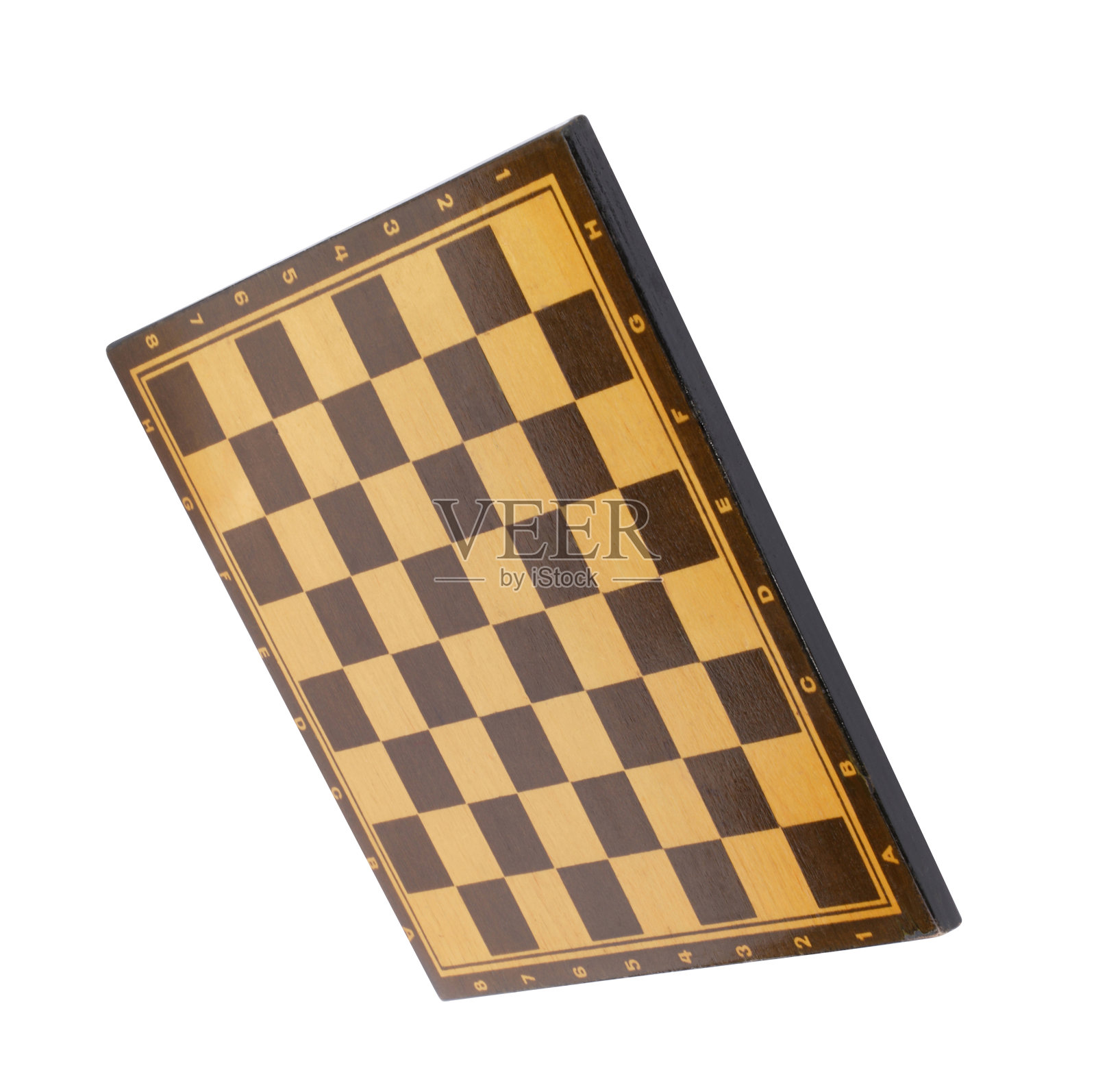 孤立的木制空棋盘照片摄影图片