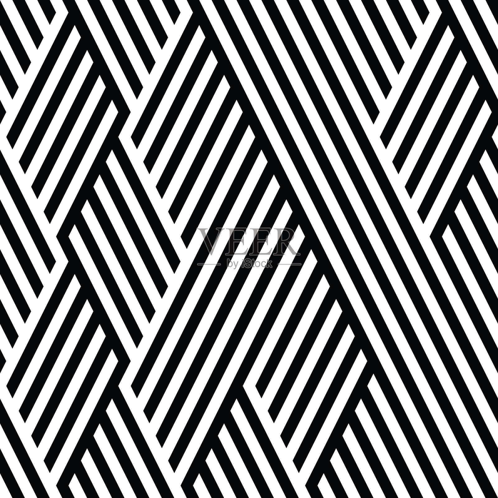 无缝模式与斜黑色部分插画图片素材