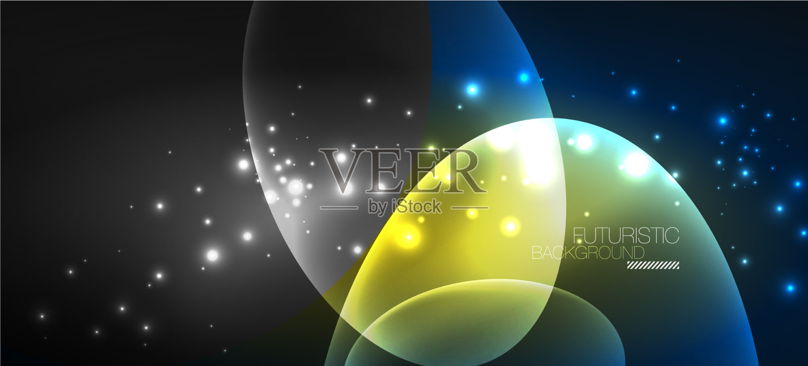 霓虹椭圆抽象背景闪亮明亮插画图片素材