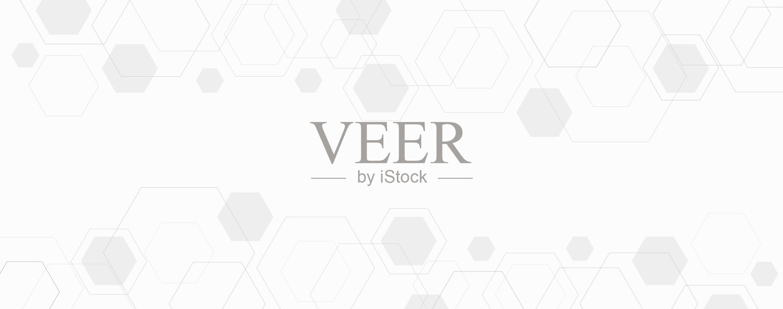 几何抽象背景与黑白六角形。结构分子和通信。科学、技术和医学概念。矢量图插画图片素材