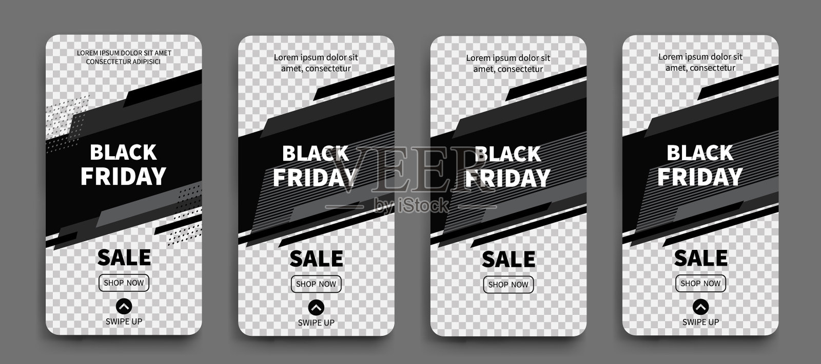 黑色星期五在社交媒体上打出了促销广告插画图片素材