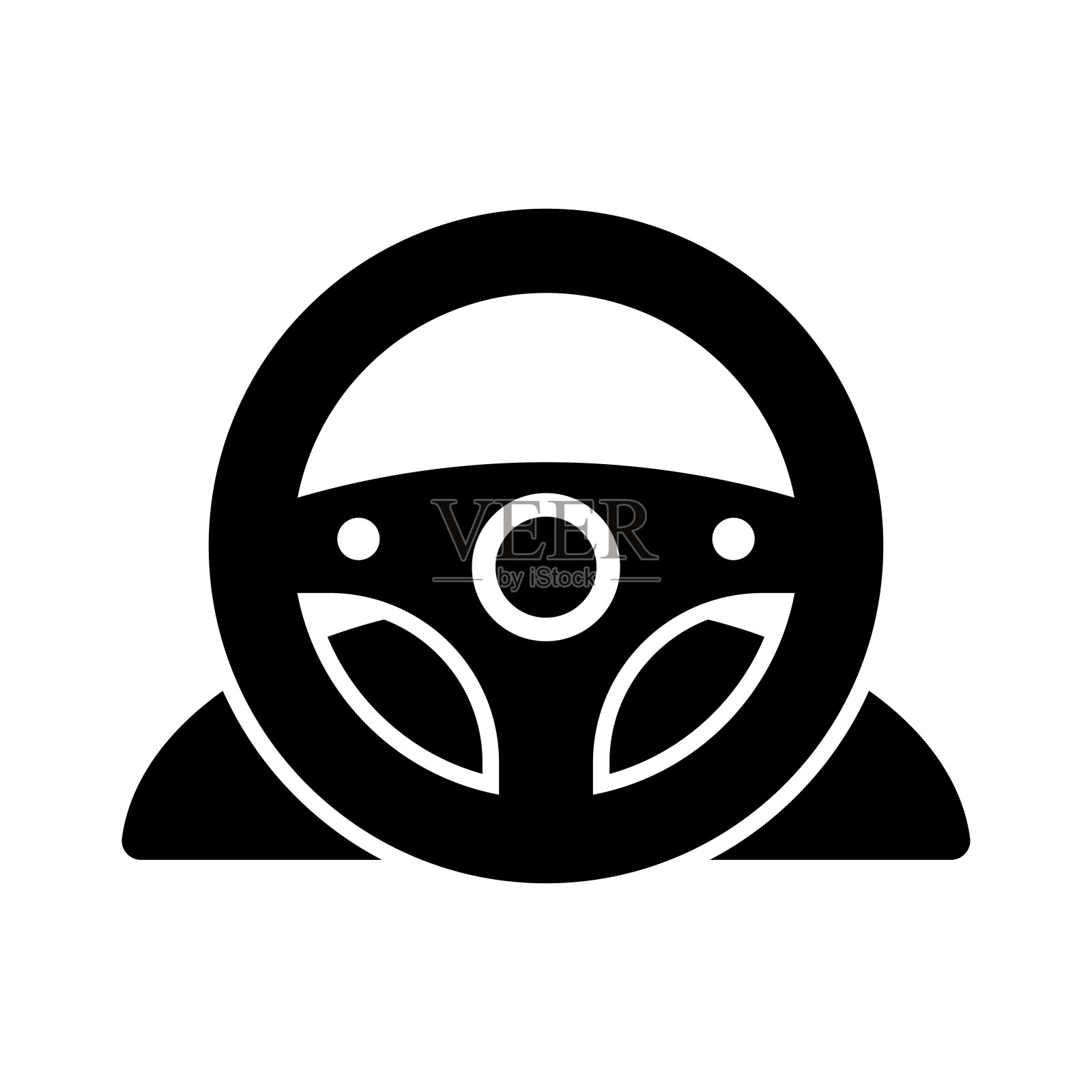 方向盘图标。运输驱动车轮的汽车概念。矢量插图孤立在白色背景。插画图片素材