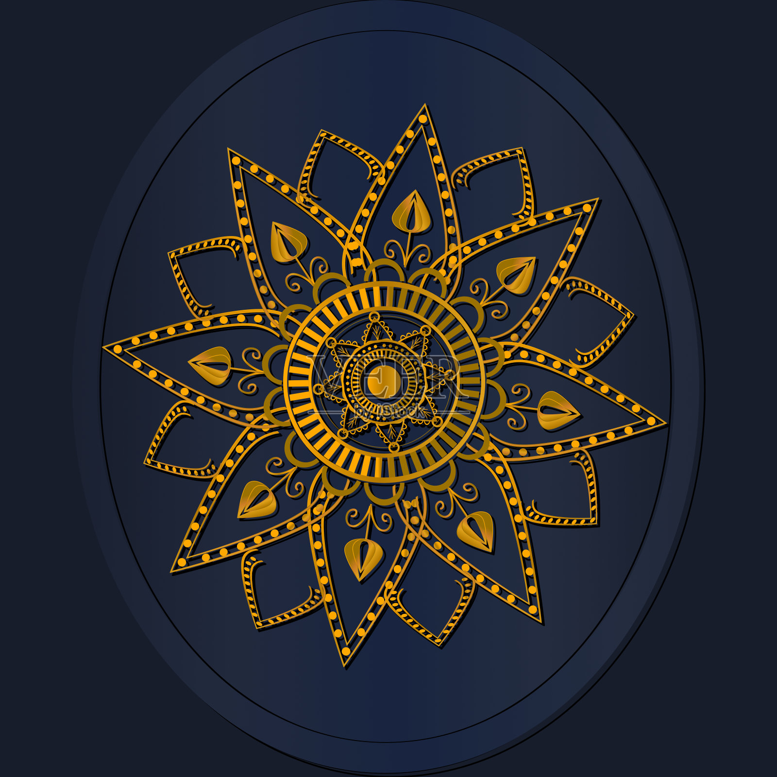 抽象曼达尔华丽的图案为背景、请柬、卡片、优质模板。插画图片素材