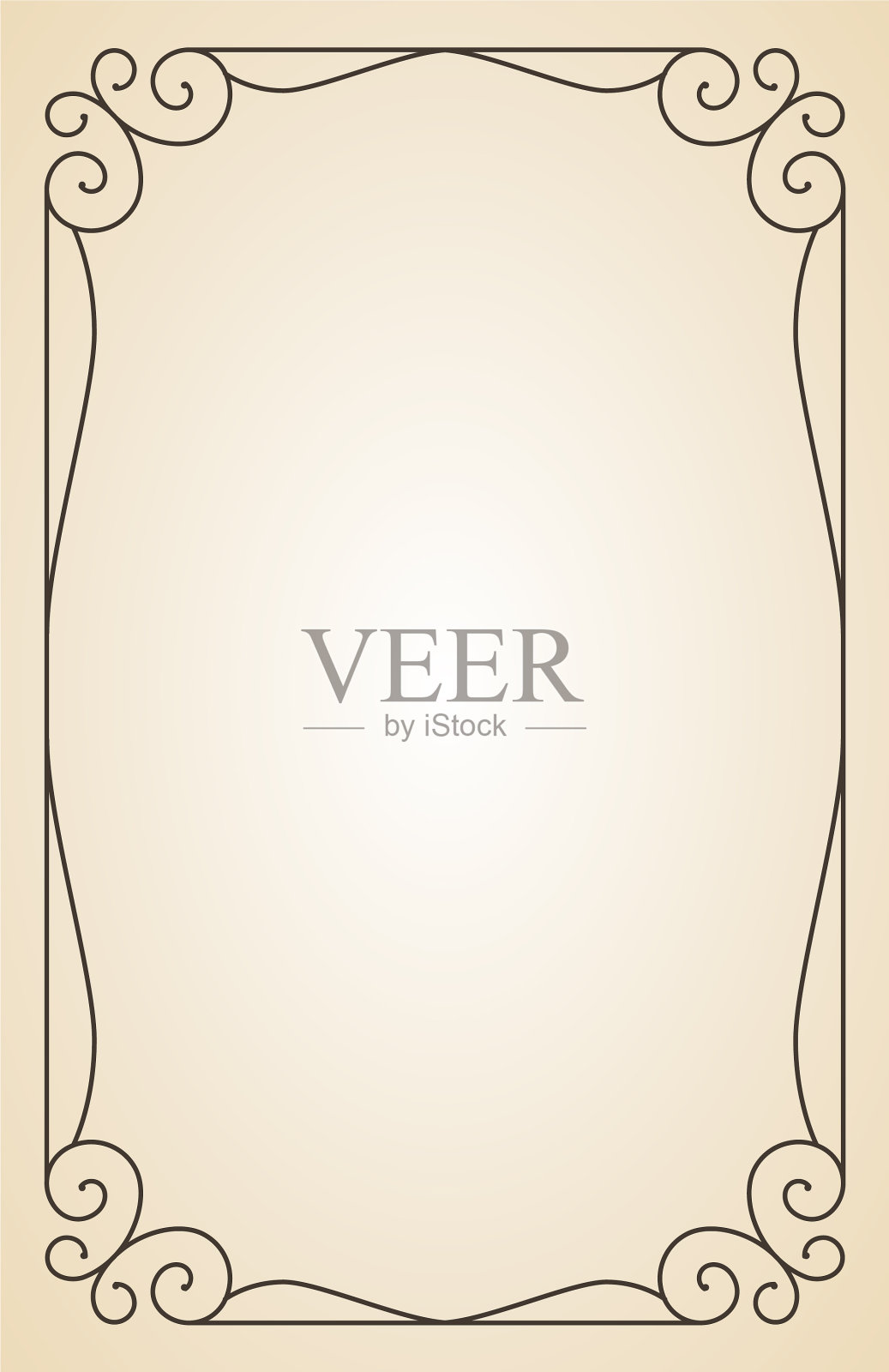 装饰边框或边框标准矩形插画图片素材