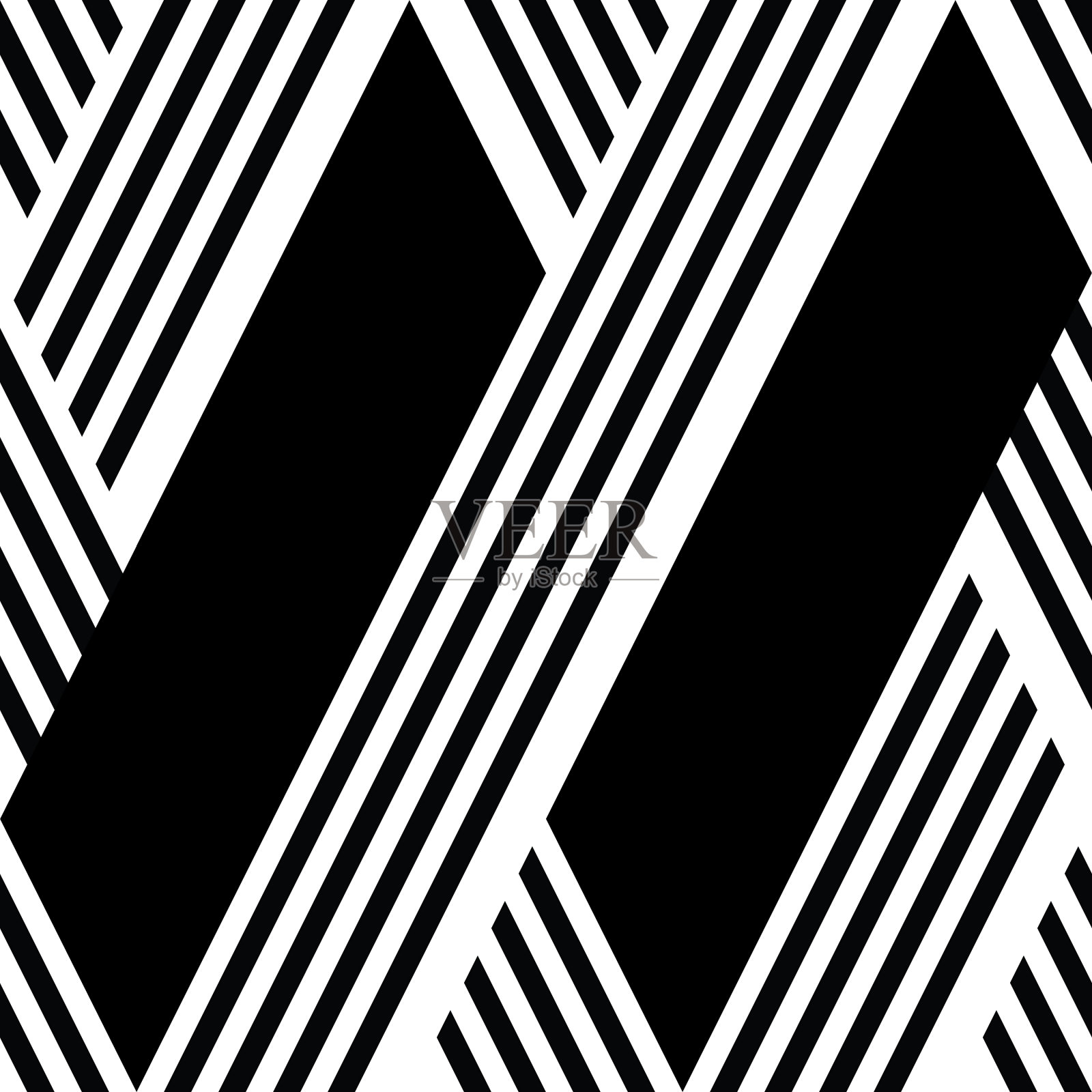 无缝模式与斜黑色部分插画图片素材