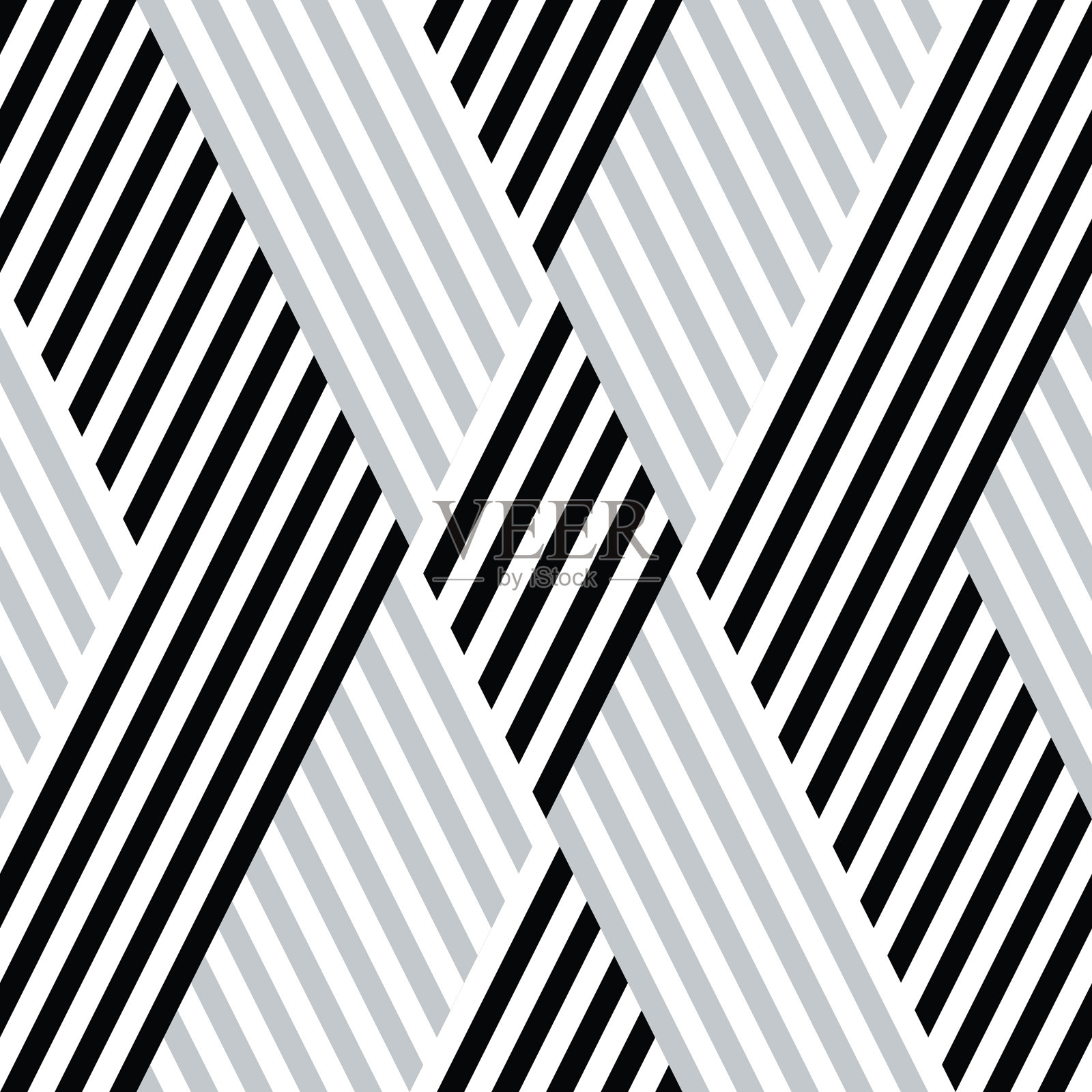 无缝图案与斜黑色和银色插画图片素材