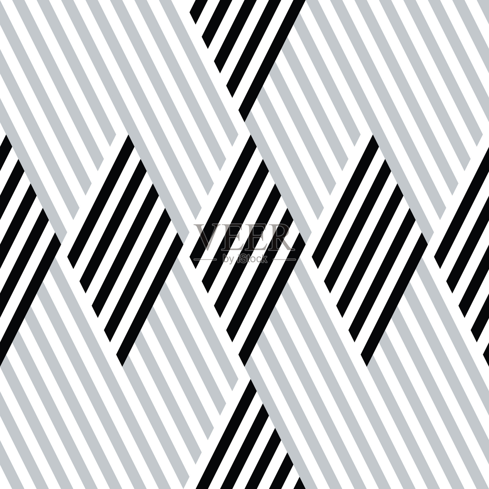 无缝图案与斜黑色和银色插画图片素材