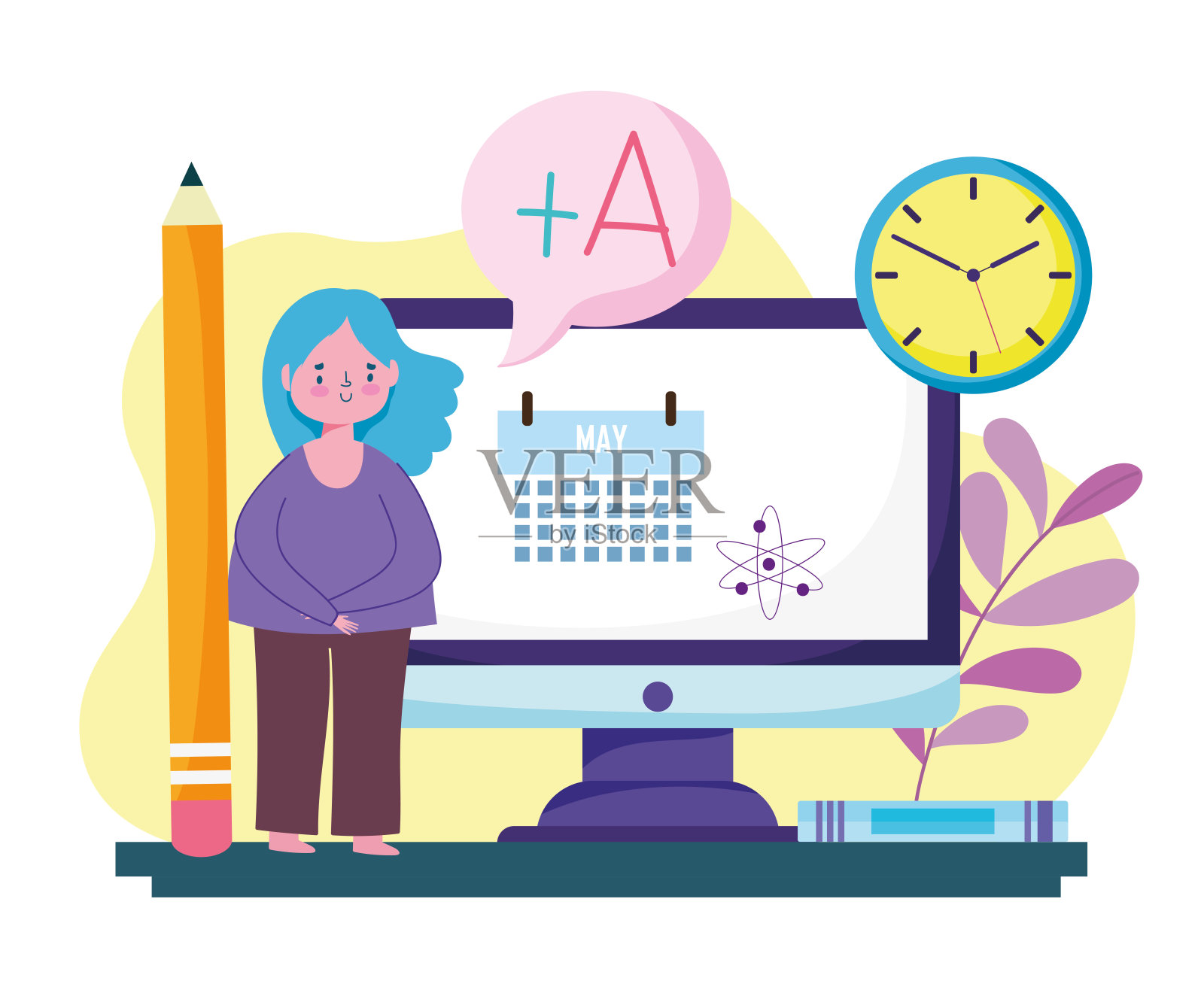 网络学习在线教育插画图片素材