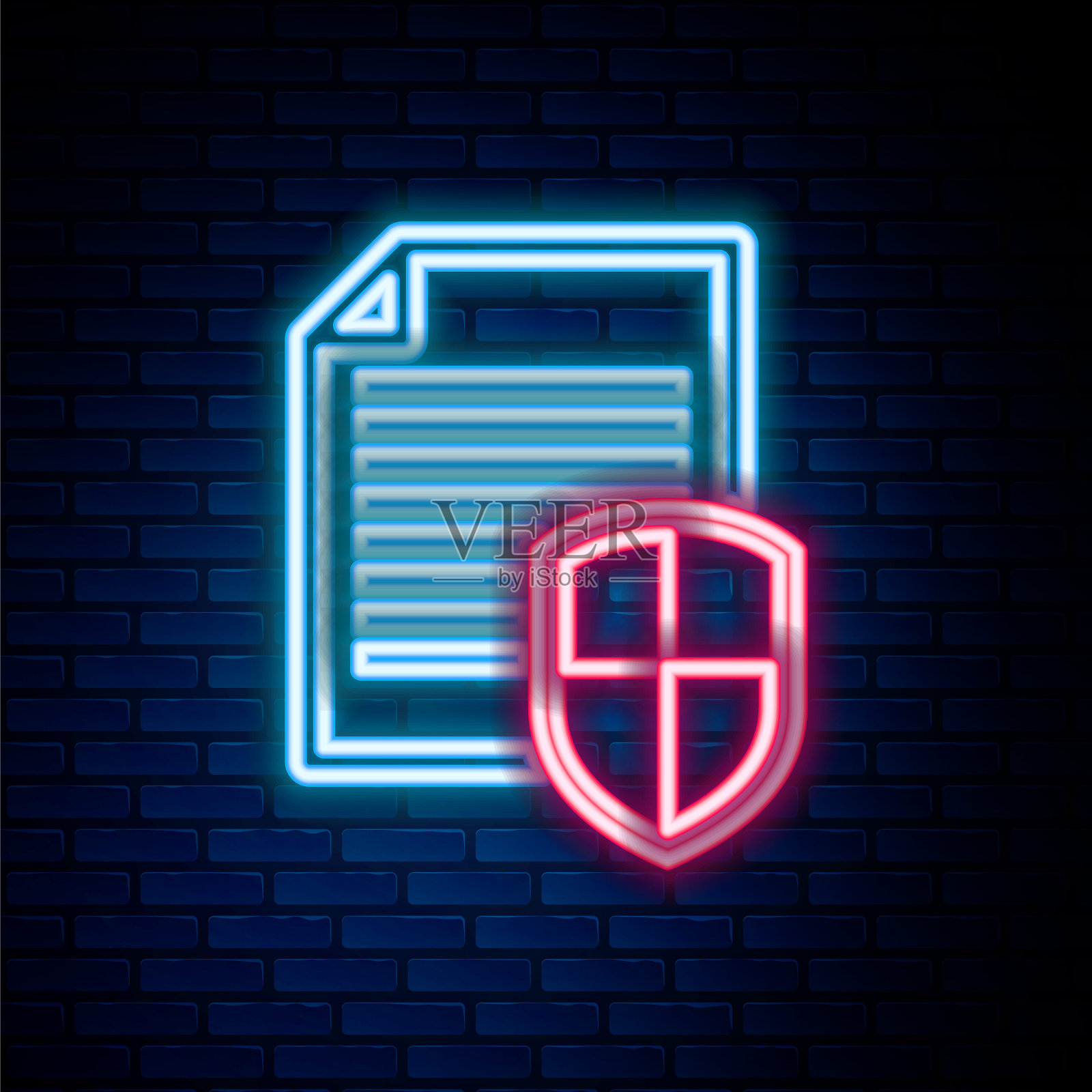 谷物与大米、小麦、玉米、燕麦、黑麦、大麦图标隔离在砖墙背景上。小麦穗是面包的象征。色彩斑斓的轮廓的概念。向量插画图片素材