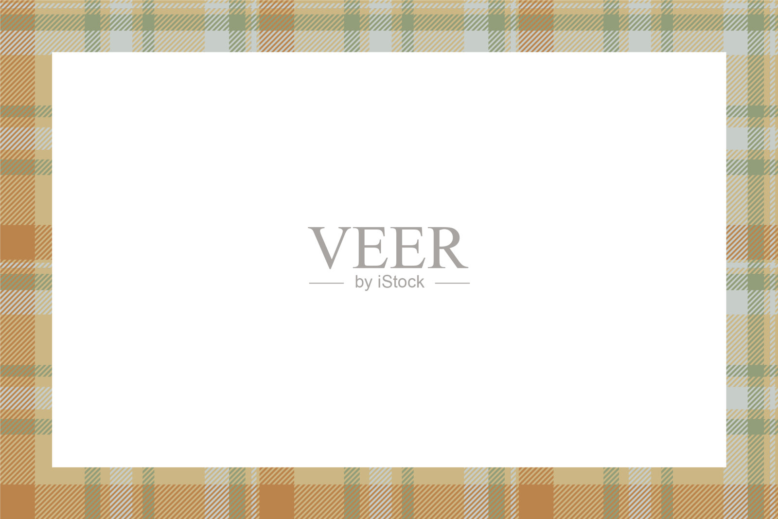 复古框苏格兰边界图案复古插画图片素材