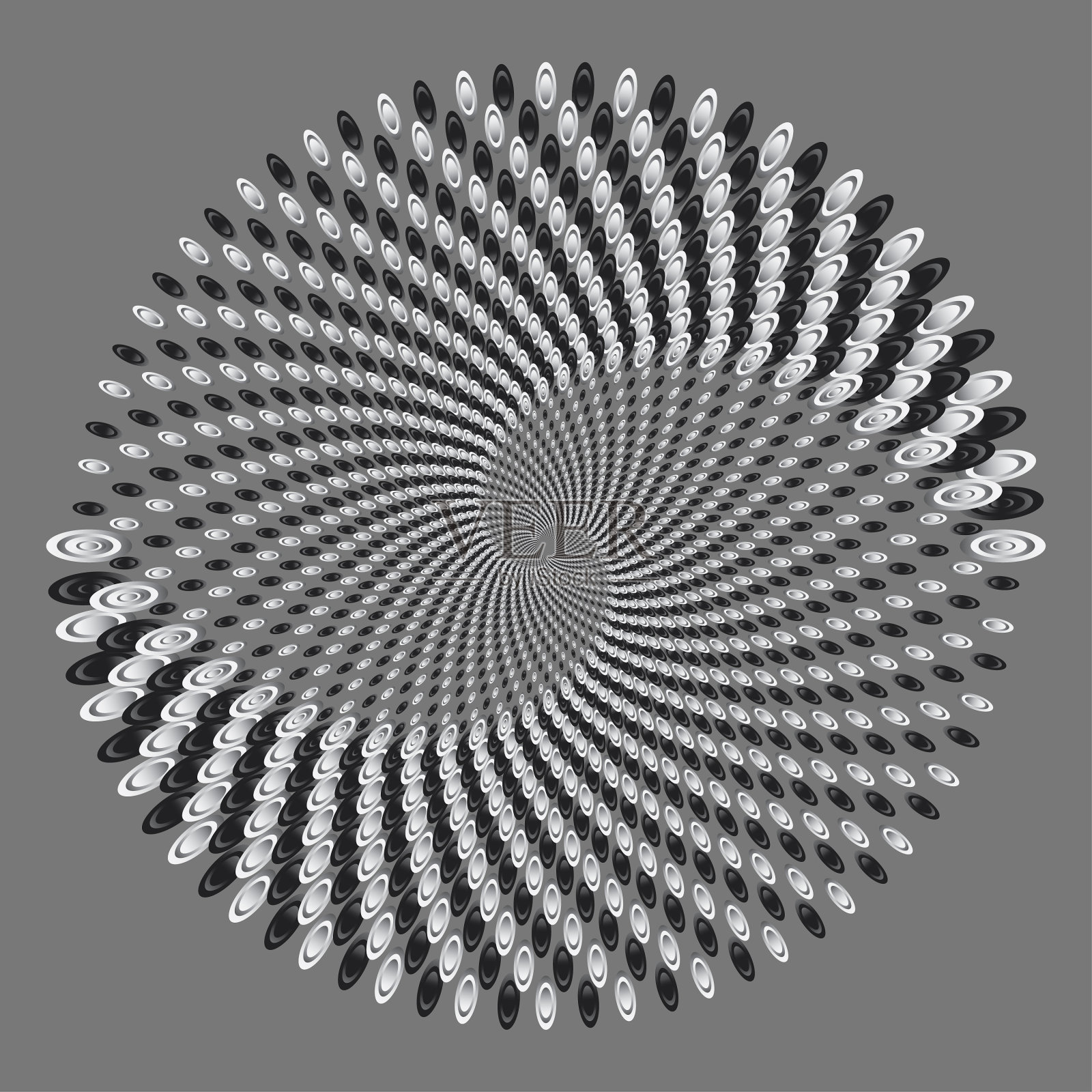 带点的半色调螺旋式图案或纹理插画图片素材