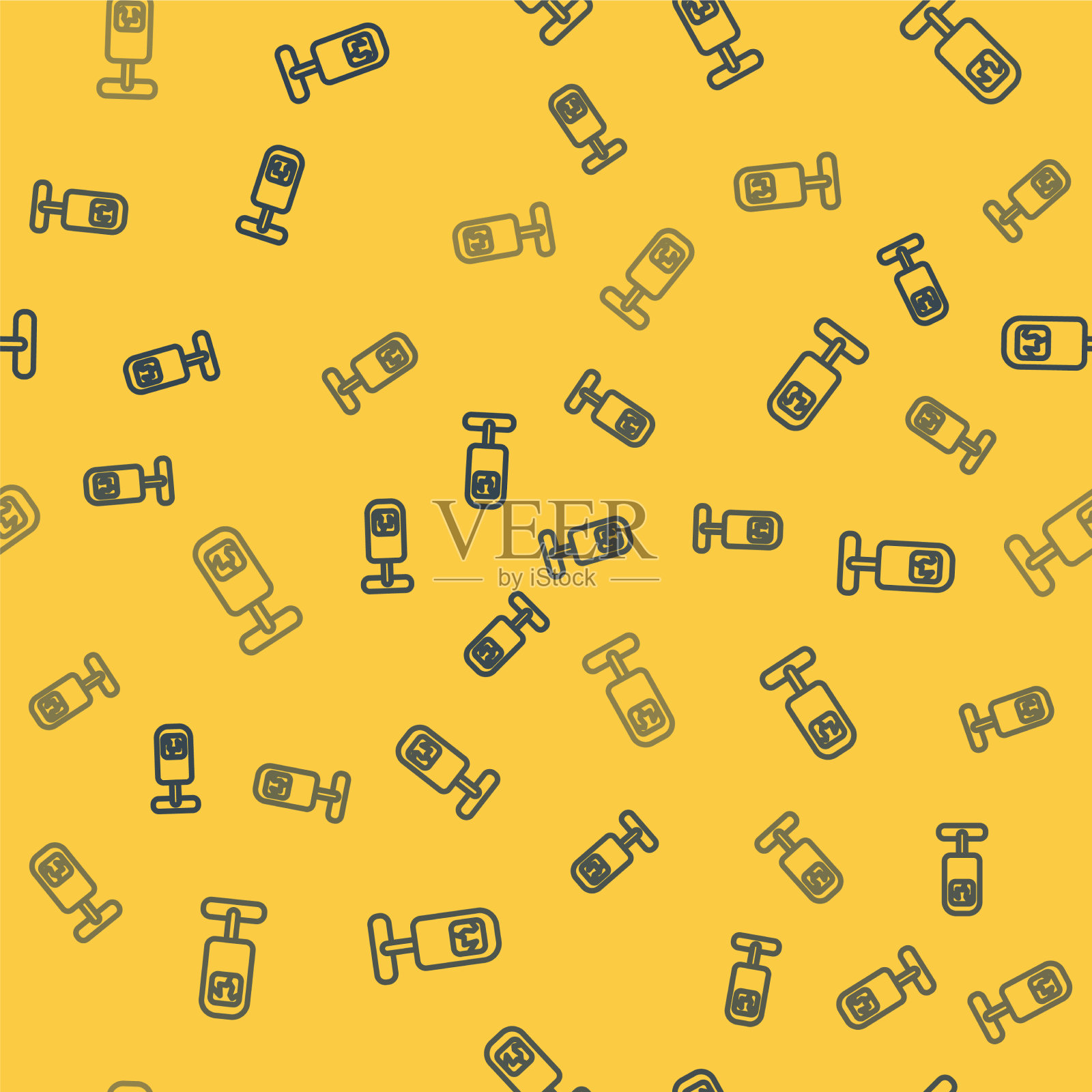 蓝线垃圾桶图标隔离无缝图案图标素材