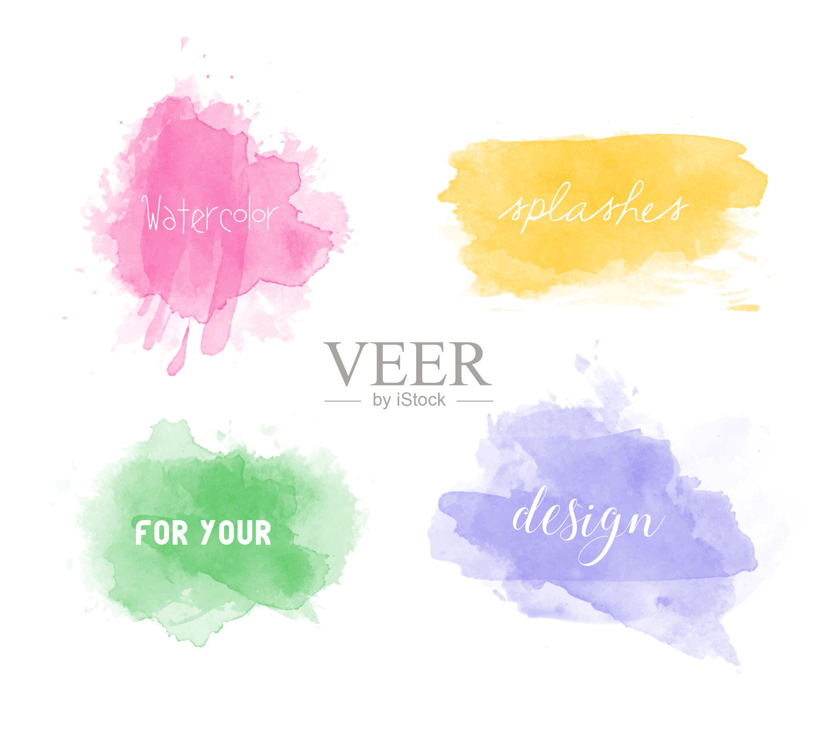 水彩溅集插画图片素材