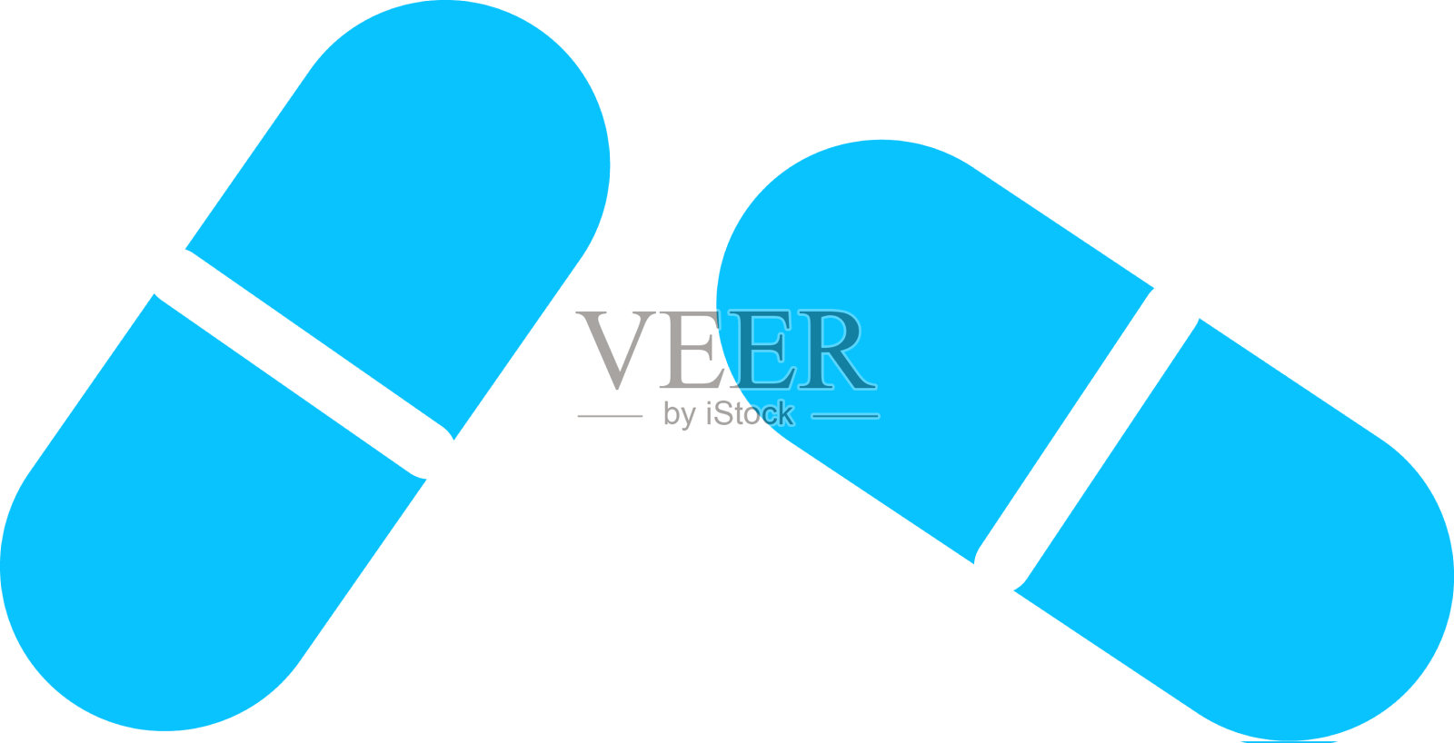 药丸图标平插画图片素材