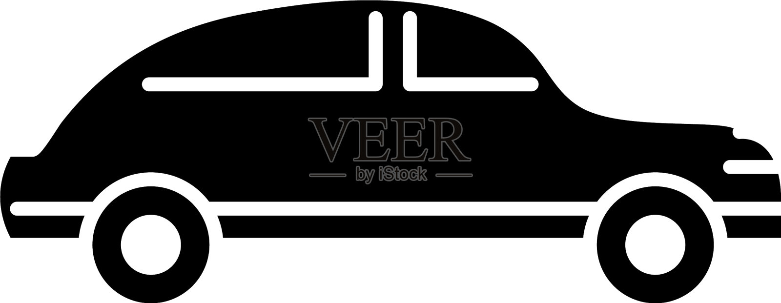 汽车运输侧视图最小剪影图标图标素材