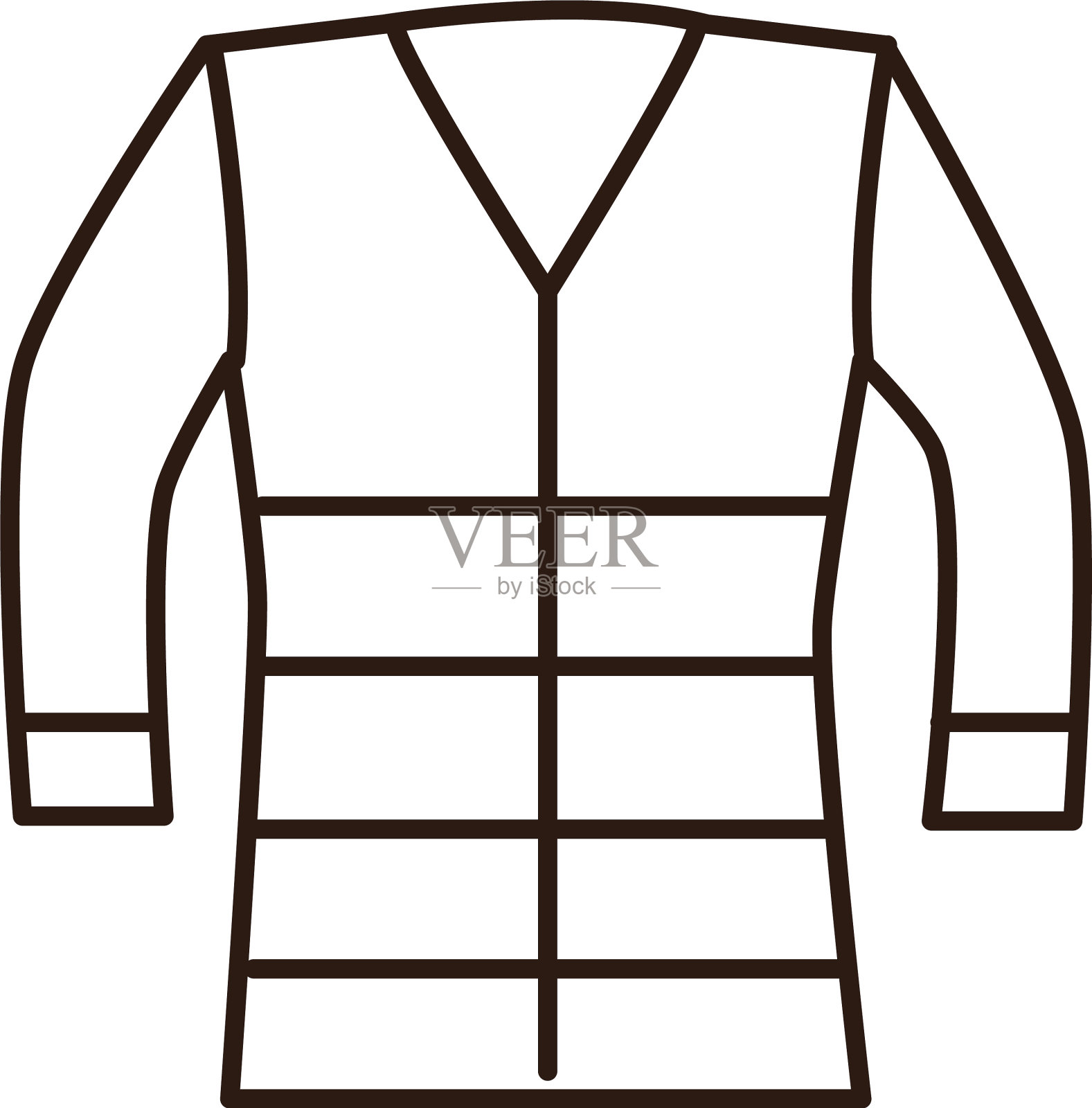 夹克时尚时尚的服装系列图标设计元素图片