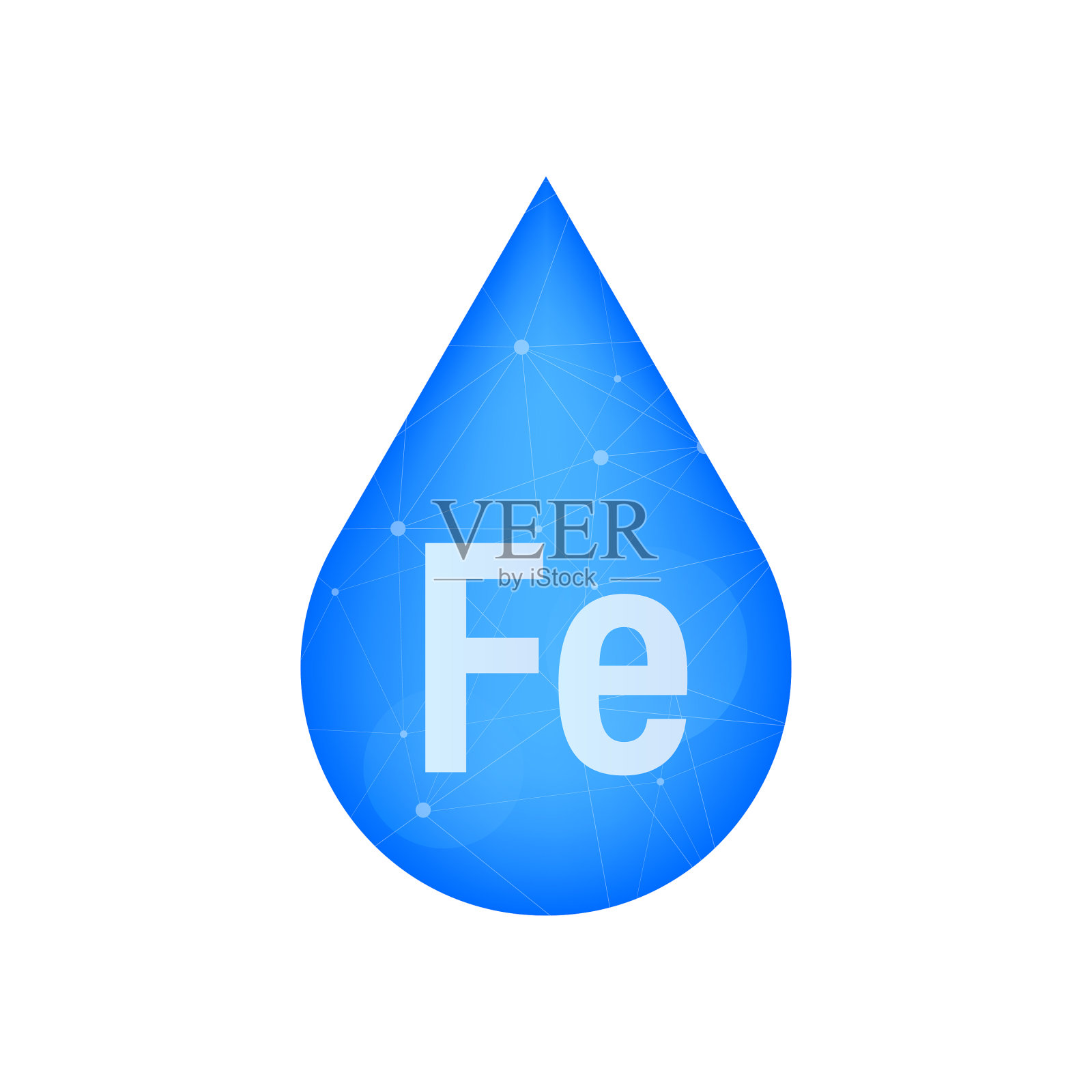 矿物铁，铁，蓝色闪光丸胶囊图标设计元素图片