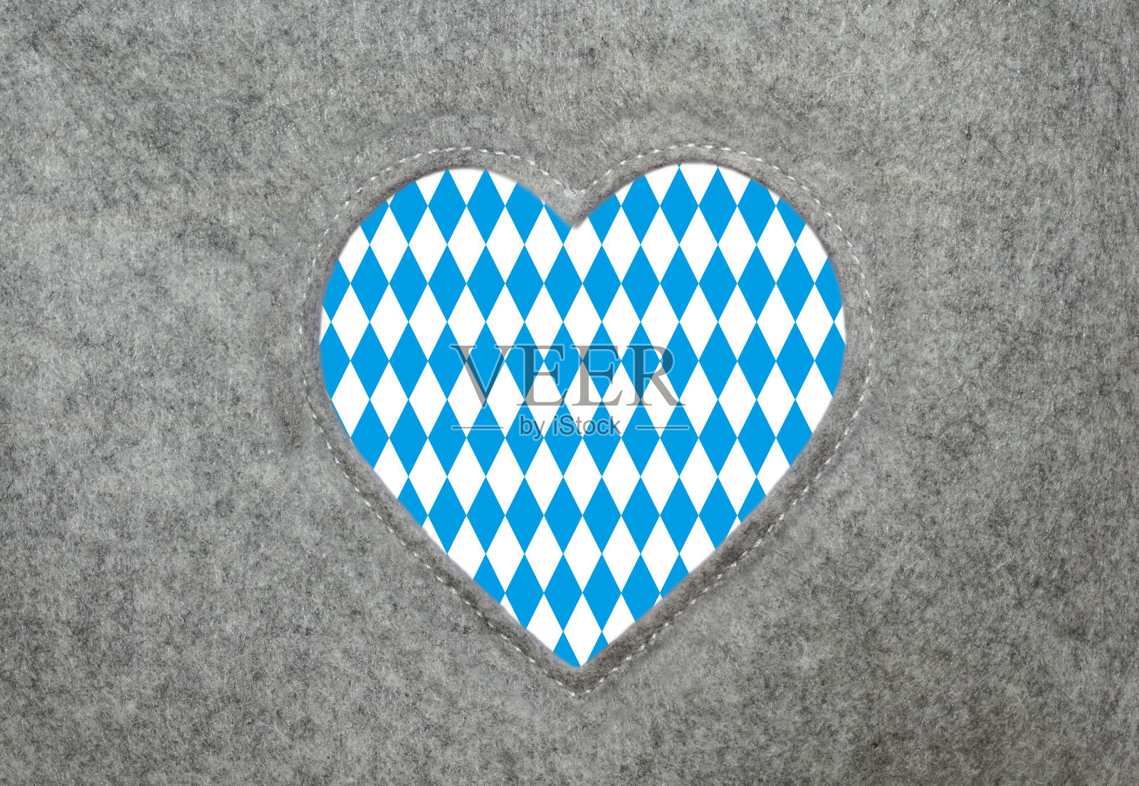 巴伐利亚风格菱形毡心照片摄影图片