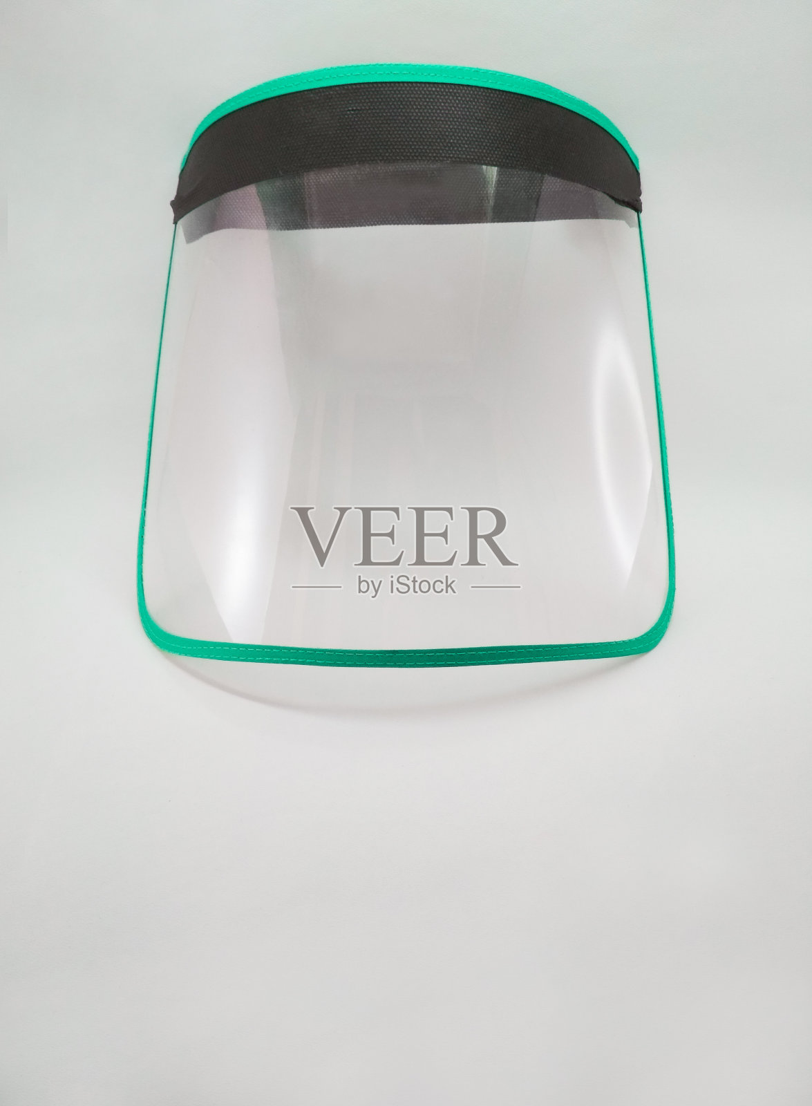 新型冠状病毒的透明塑料面罩照片摄影图片