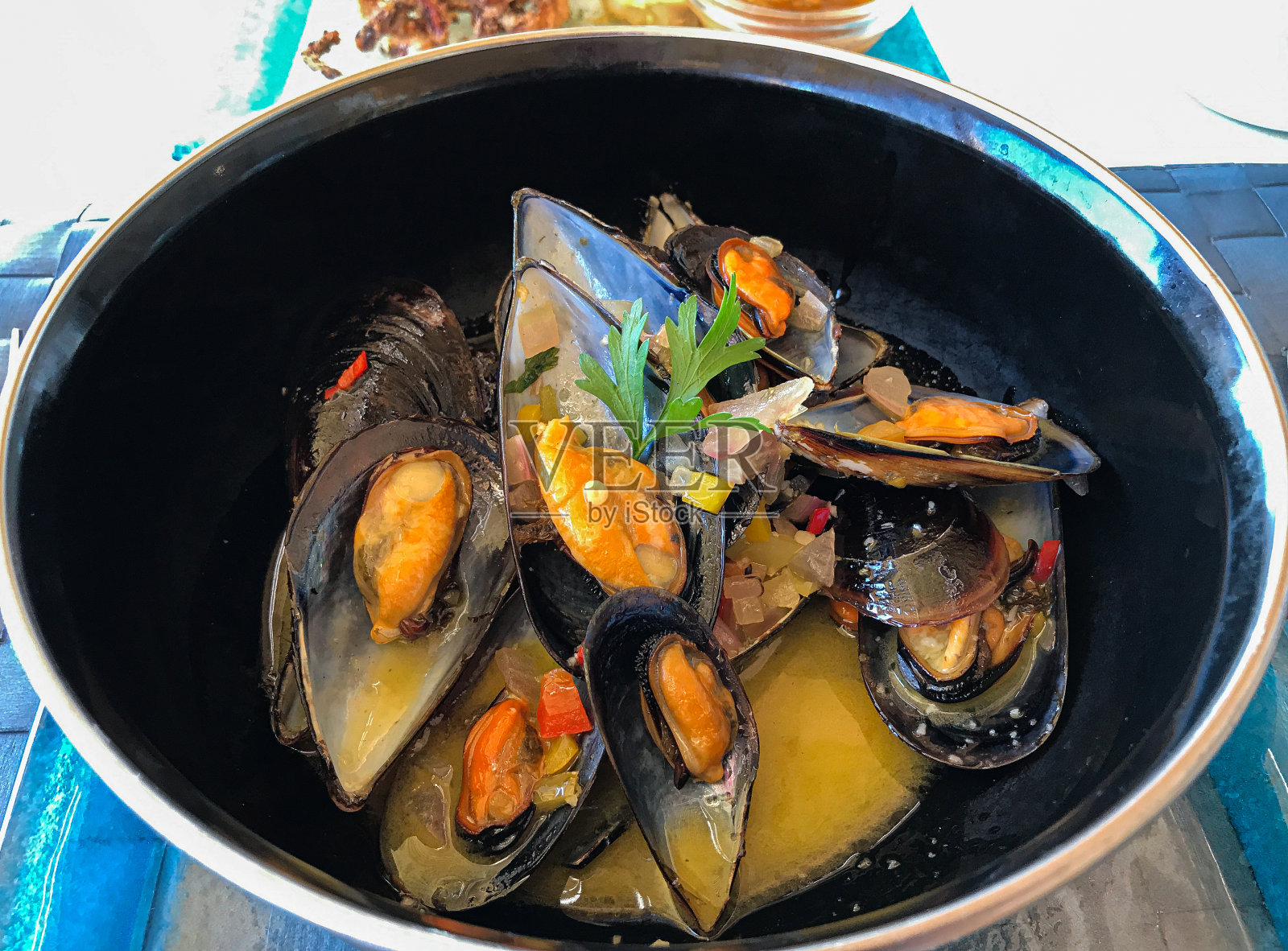 蒸贻贝照片摄影图片