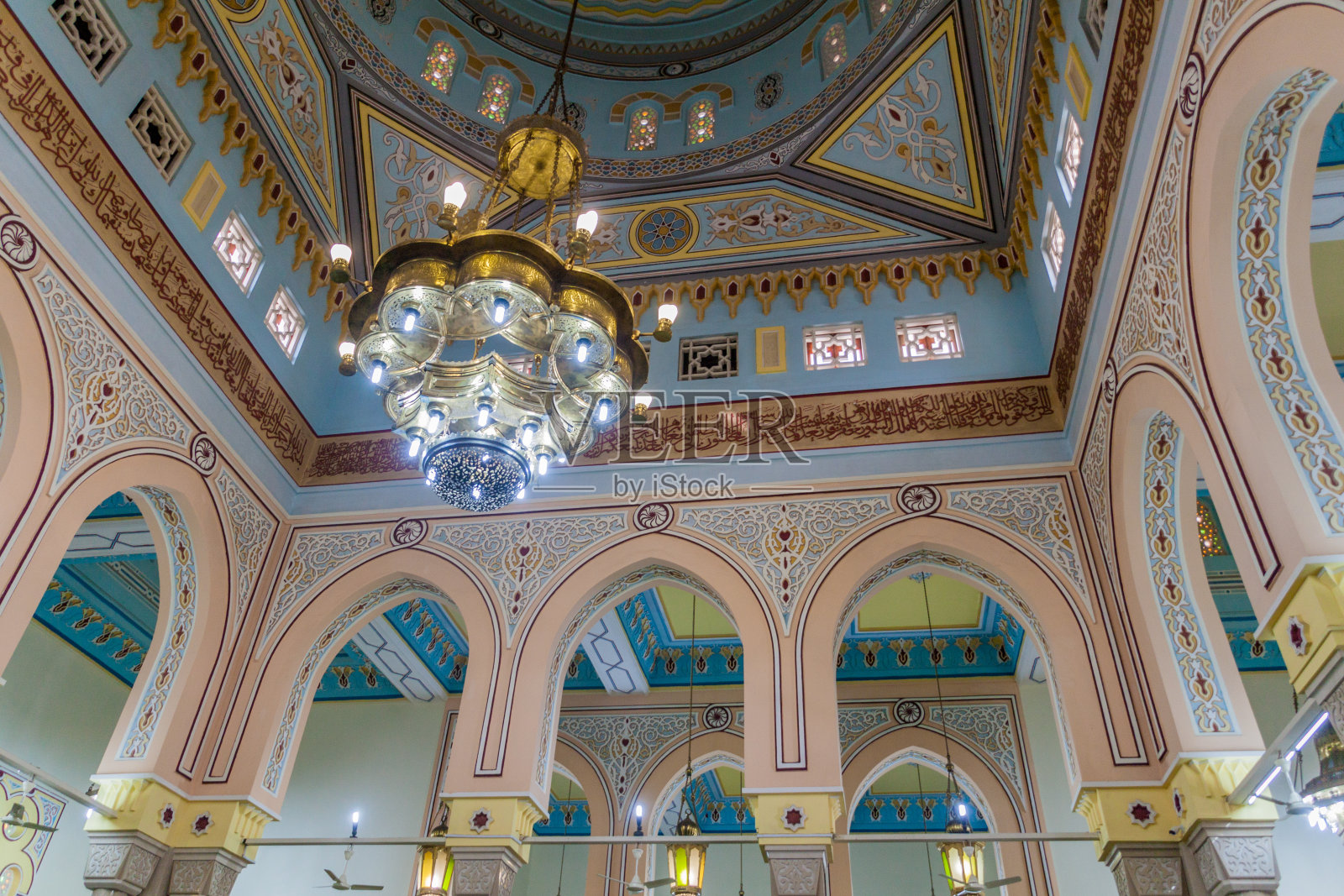 迪拜朱美拉清真寺内部照片摄影图片