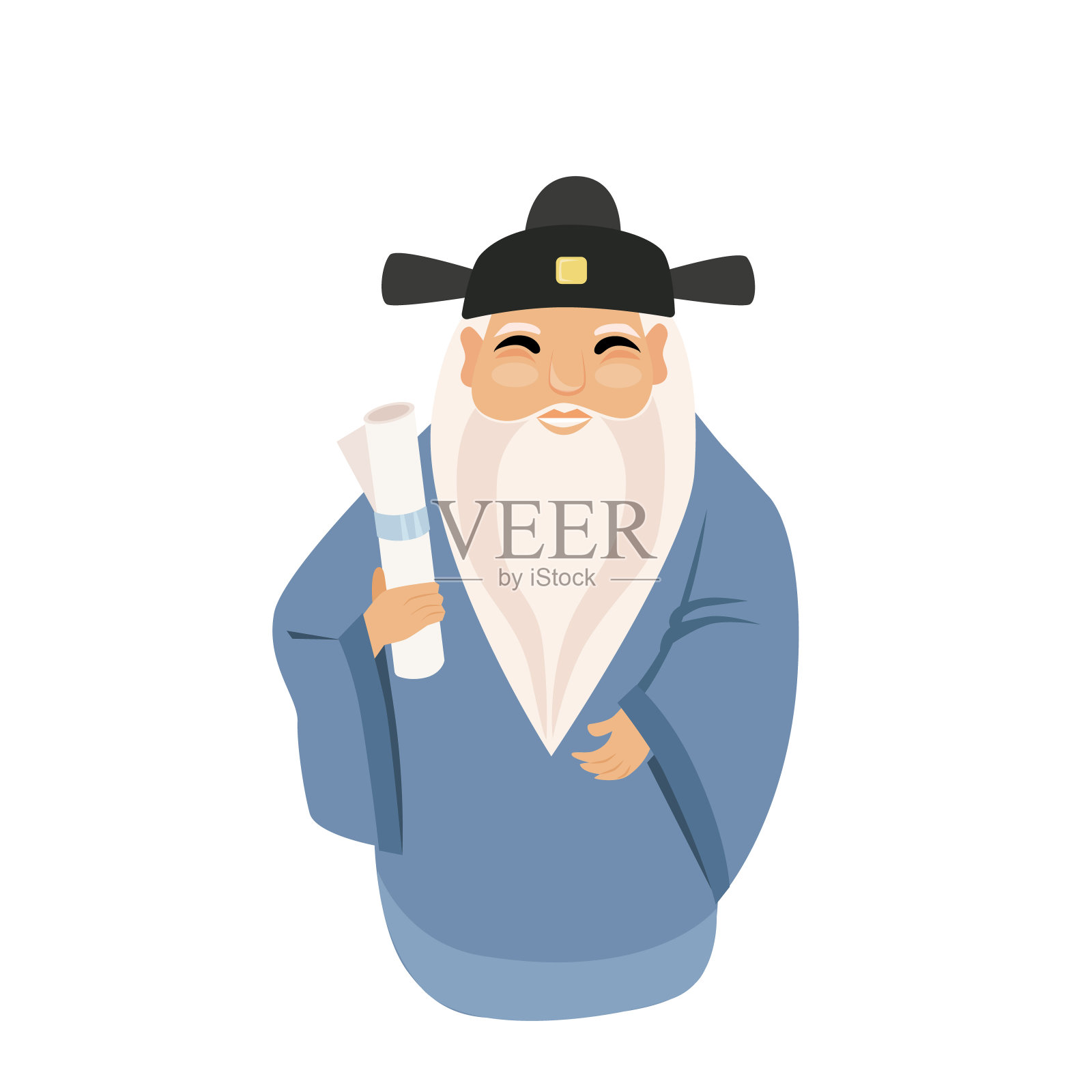 东方的圣人治疗师插画图片素材