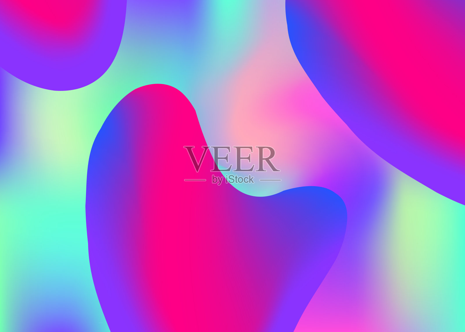 带有动态元素和形状的流体背景。插画图片素材