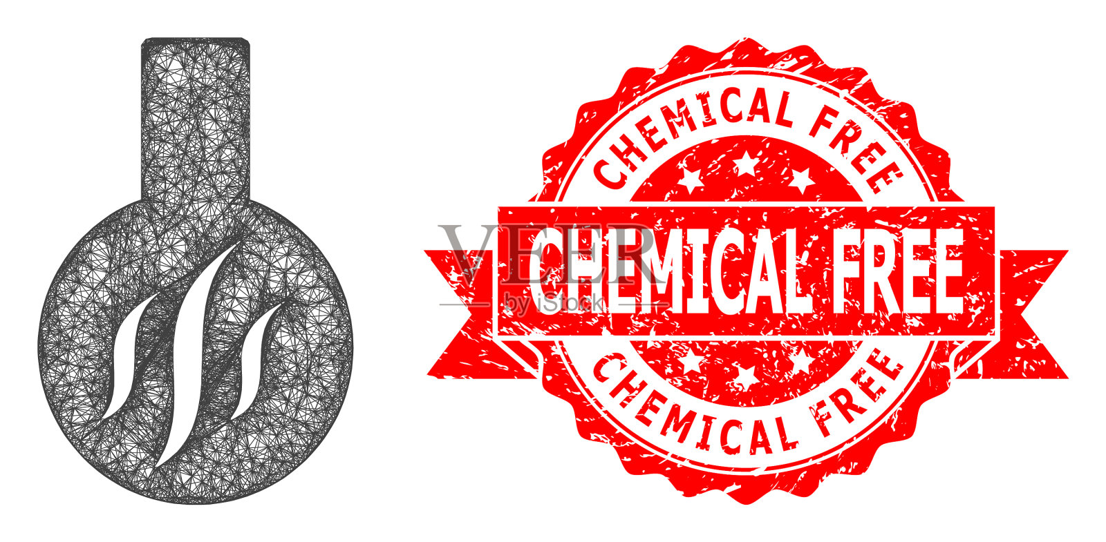 橡胶化学品，不需盖章和网络化学品插画图片素材