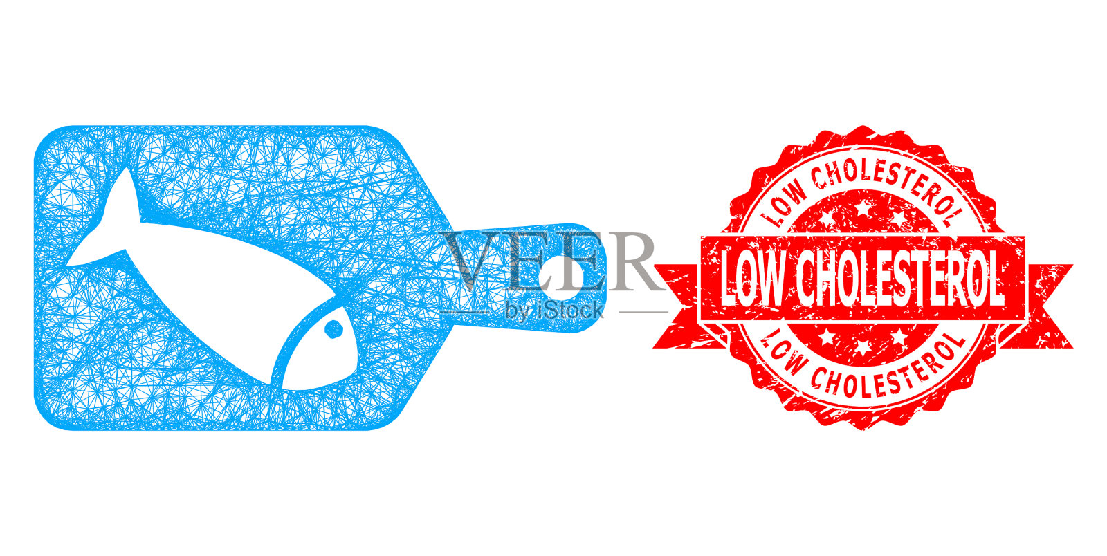 质地低胆固醇密封和线性鱼插画图片素材