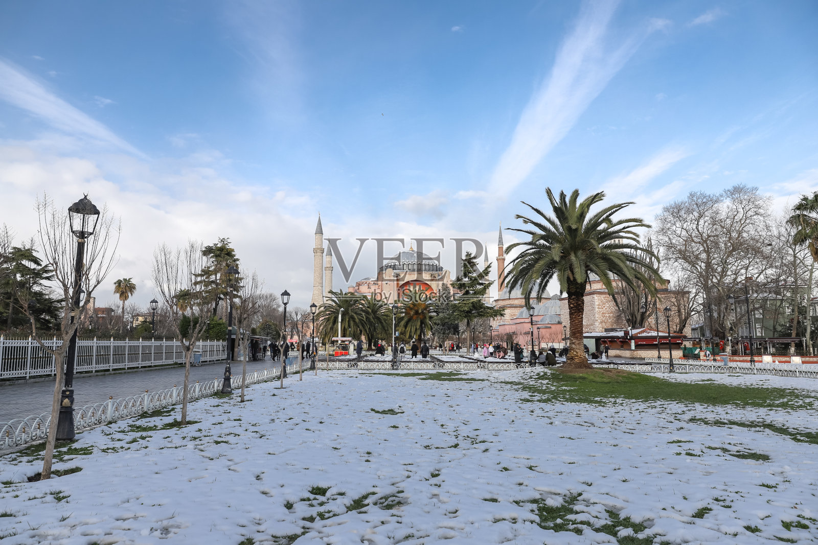 圣索菲亚大教堂，苏丹艾哈迈德，土耳其伊斯坦布尔市照片摄影图片