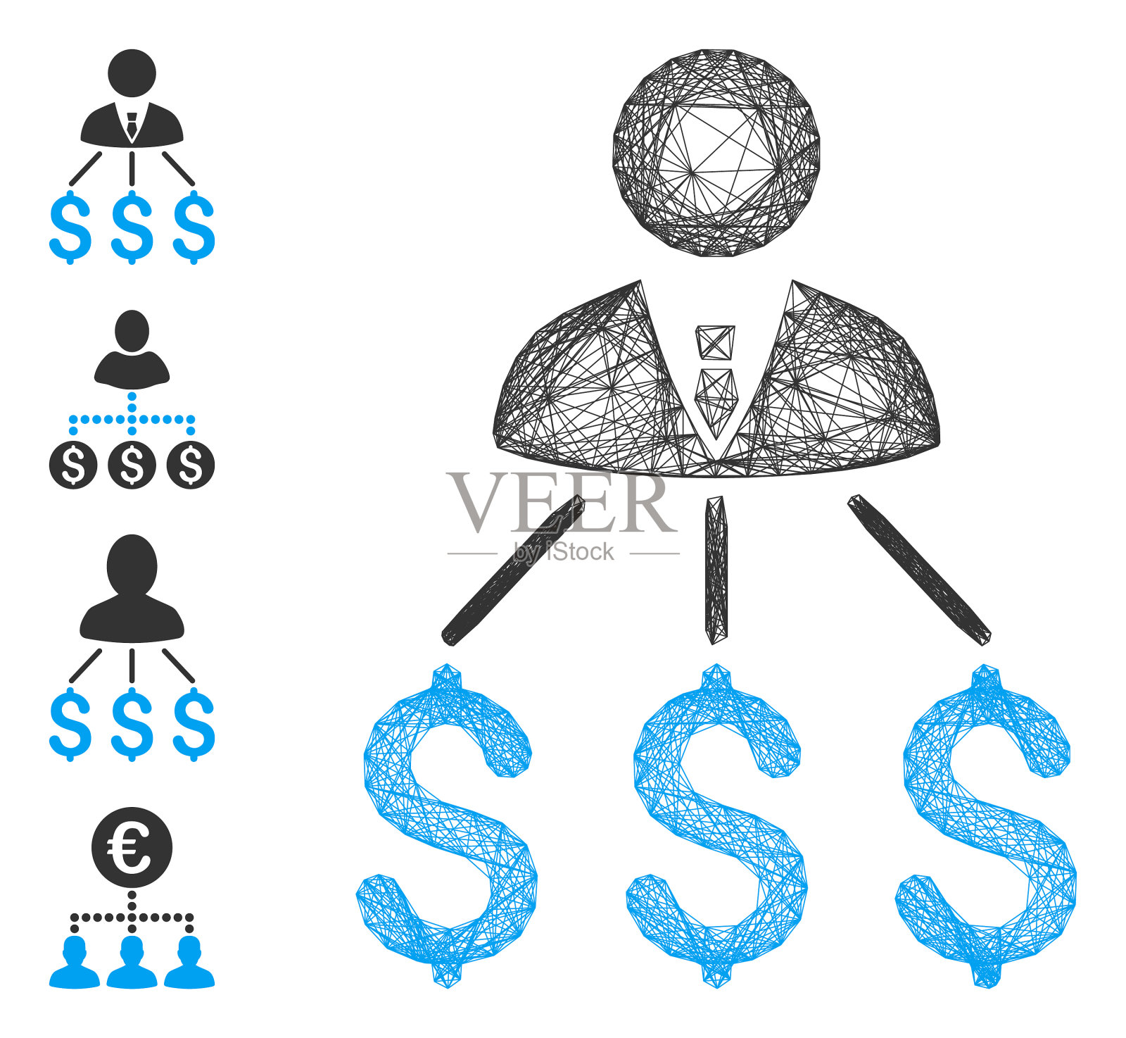 破壳商人费用网插画图片素材