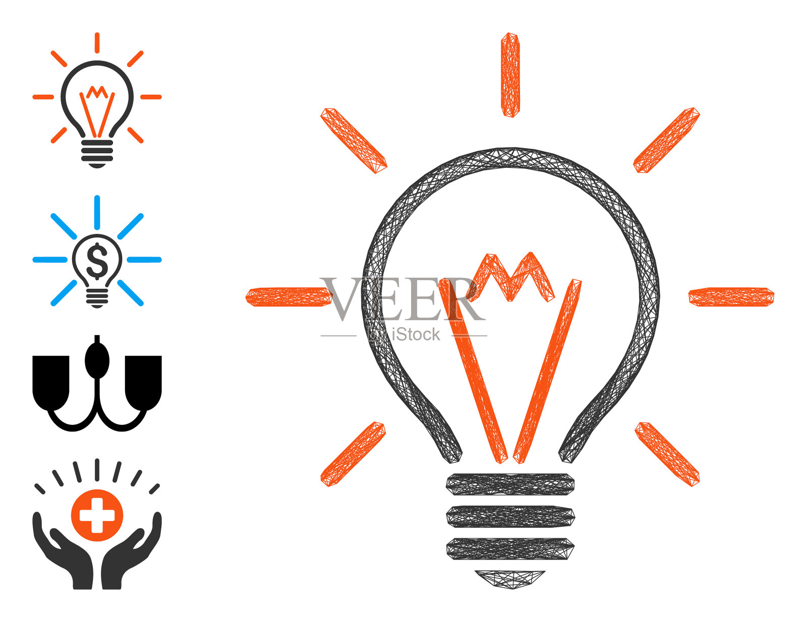 线性电光网图标素材