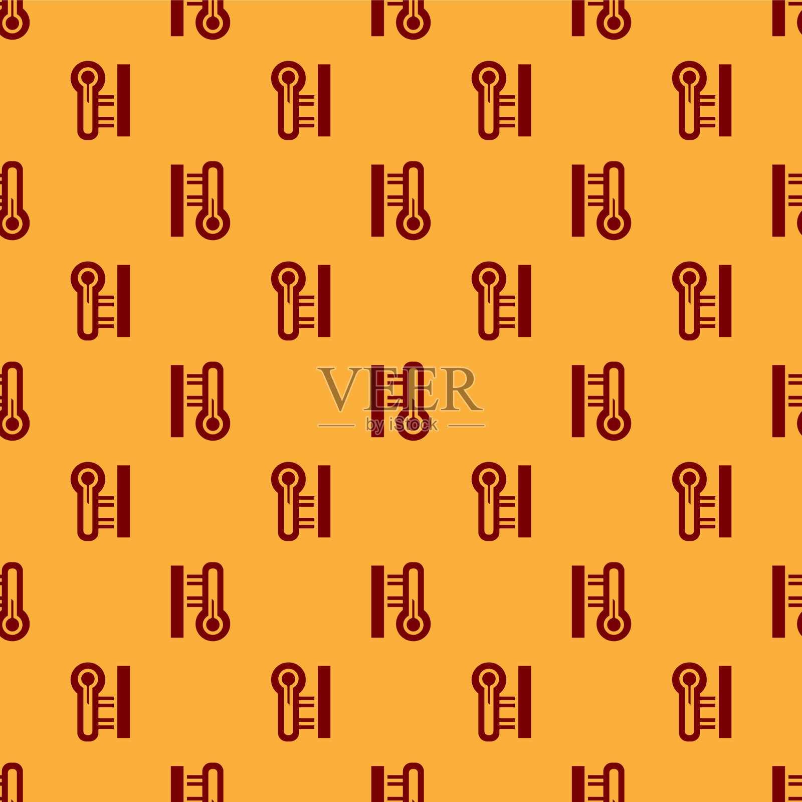 红色气象学温度计测量图标插画图片素材