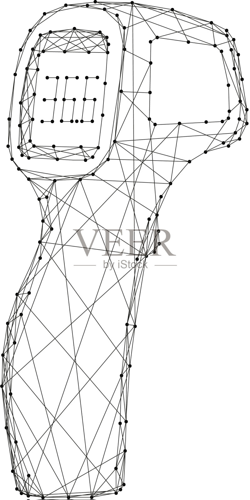 温度计枪电子无触点插画图片素材