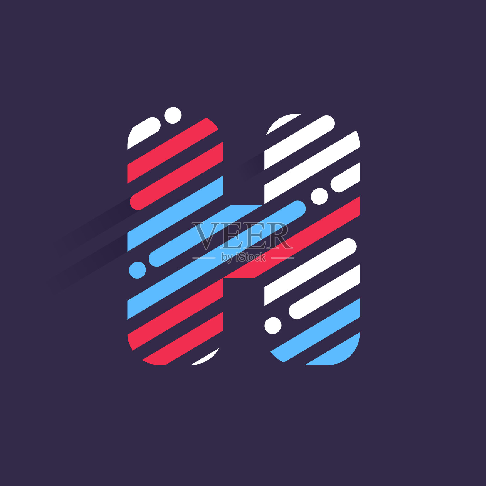 速度快的h字标志带有斜线和斜线插画图片素材