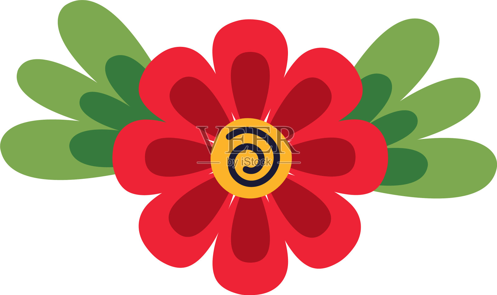 美丽的花园与树叶设计元素图片