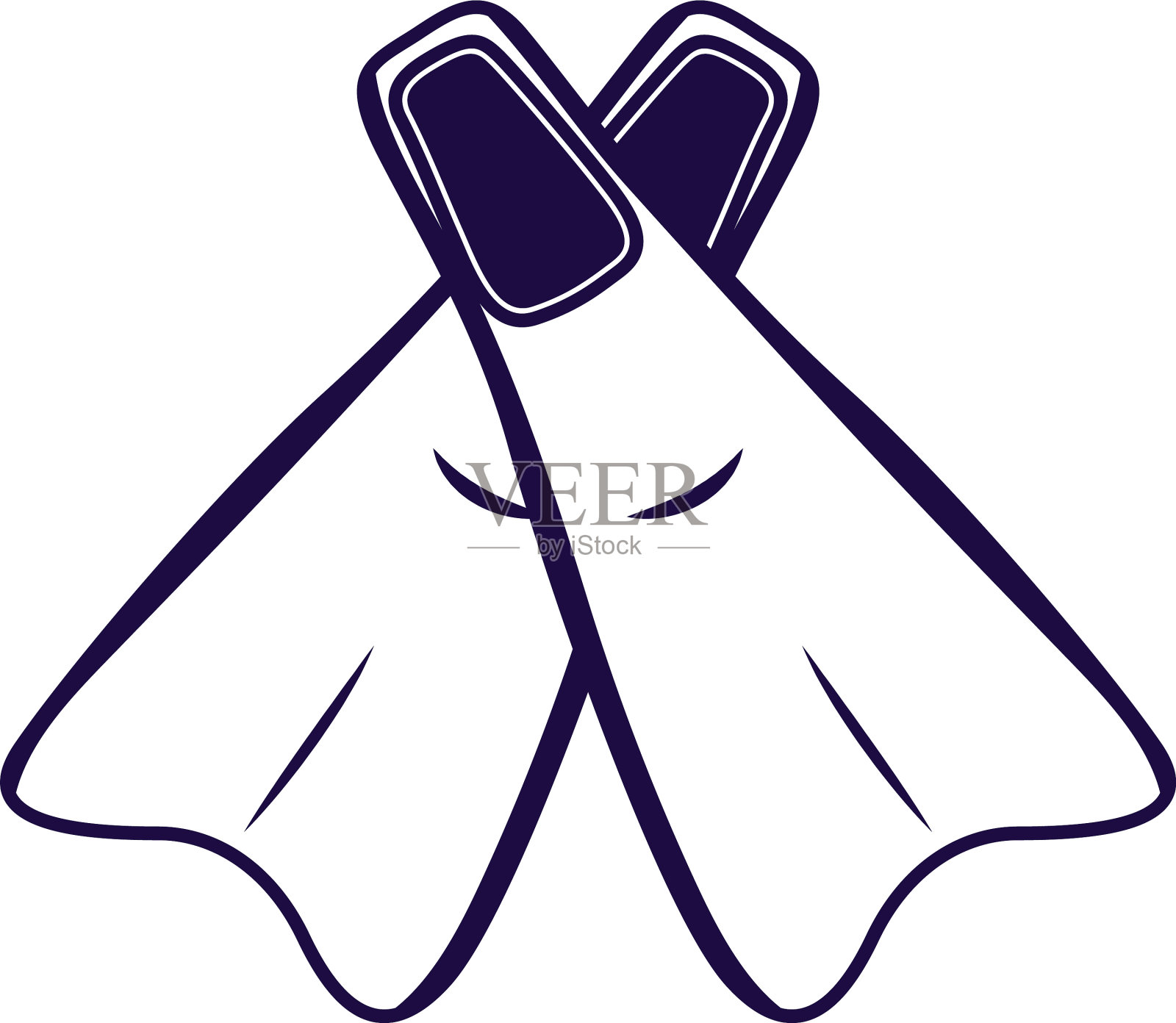 鳍泳道风格图标设计元素图片