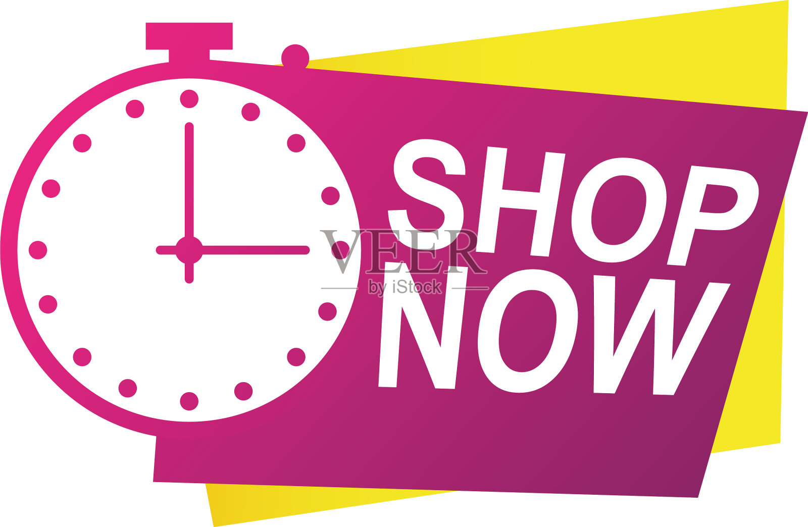 现在商店倒计时徽章与计时器设计元素图片