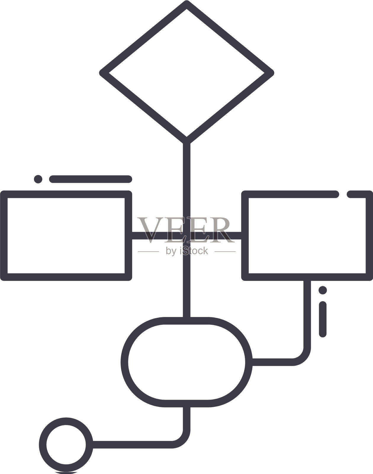 进程图标线性隔离薄设计元素图片