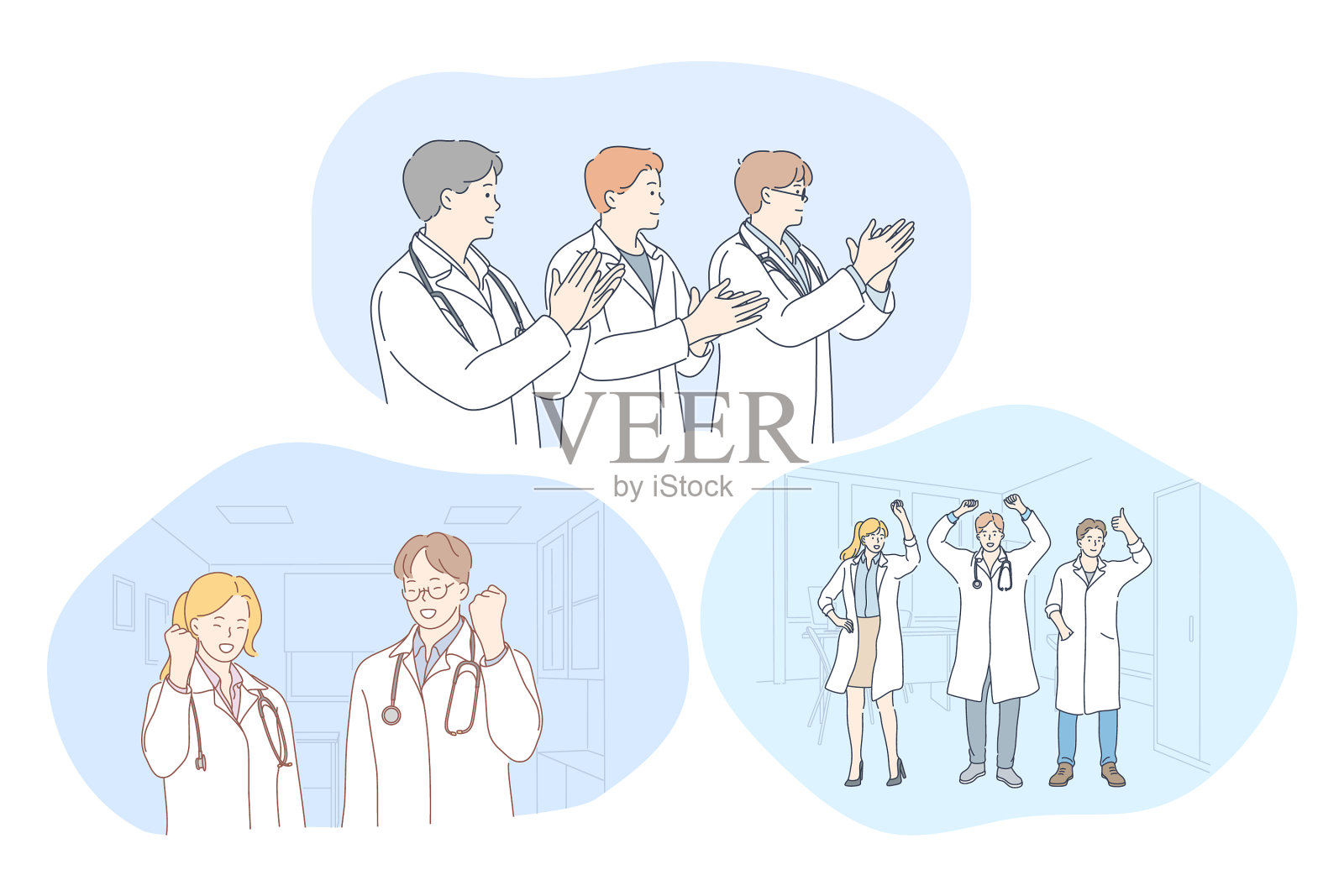 医学医生成功团队合作成就设计元素图片