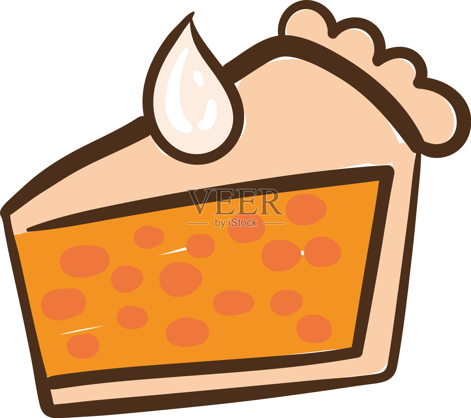 蛋糕部分手绘风格图标设计元素图片