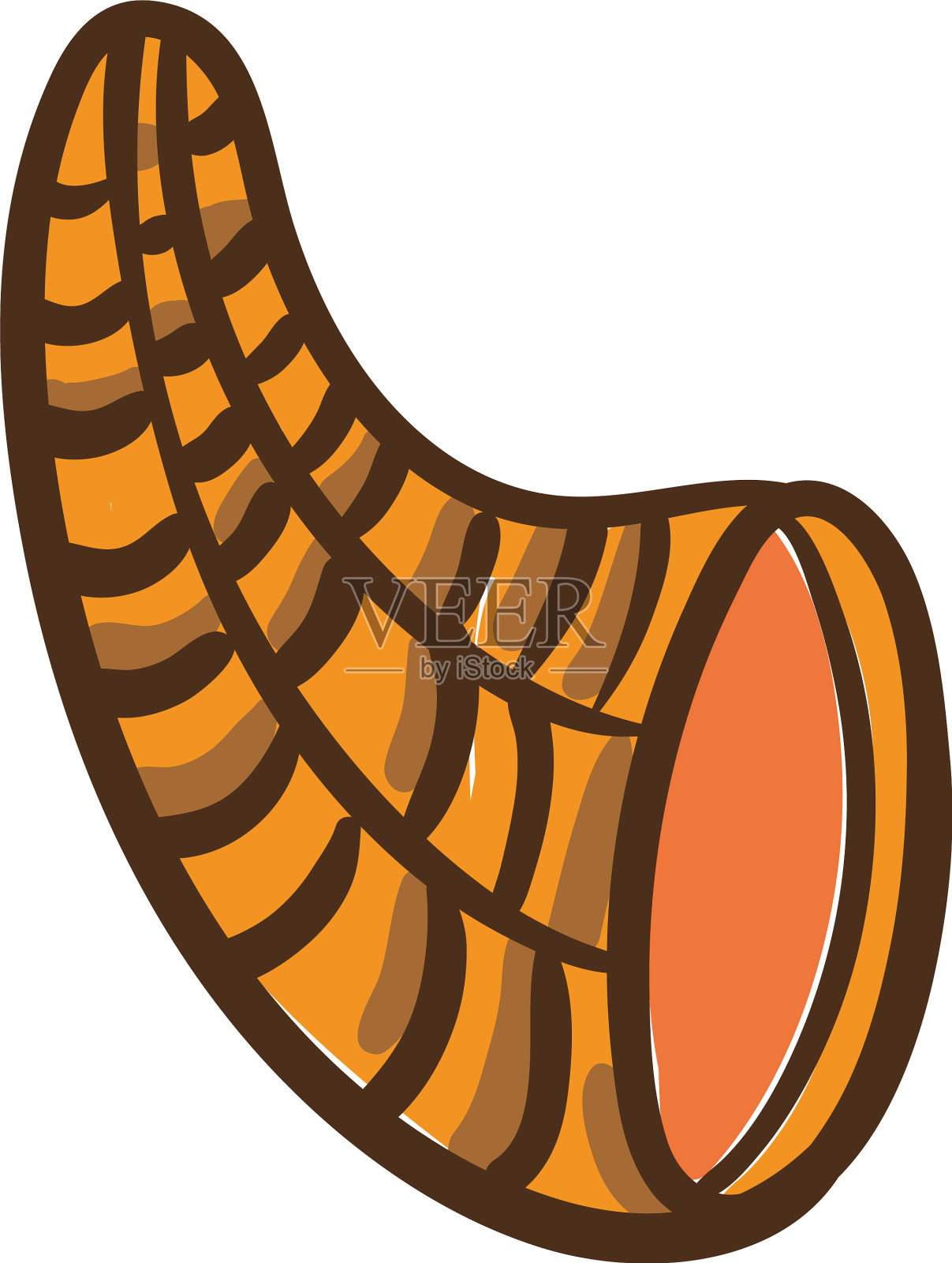 感恩节牛角装饰手绘风格图标设计元素图片