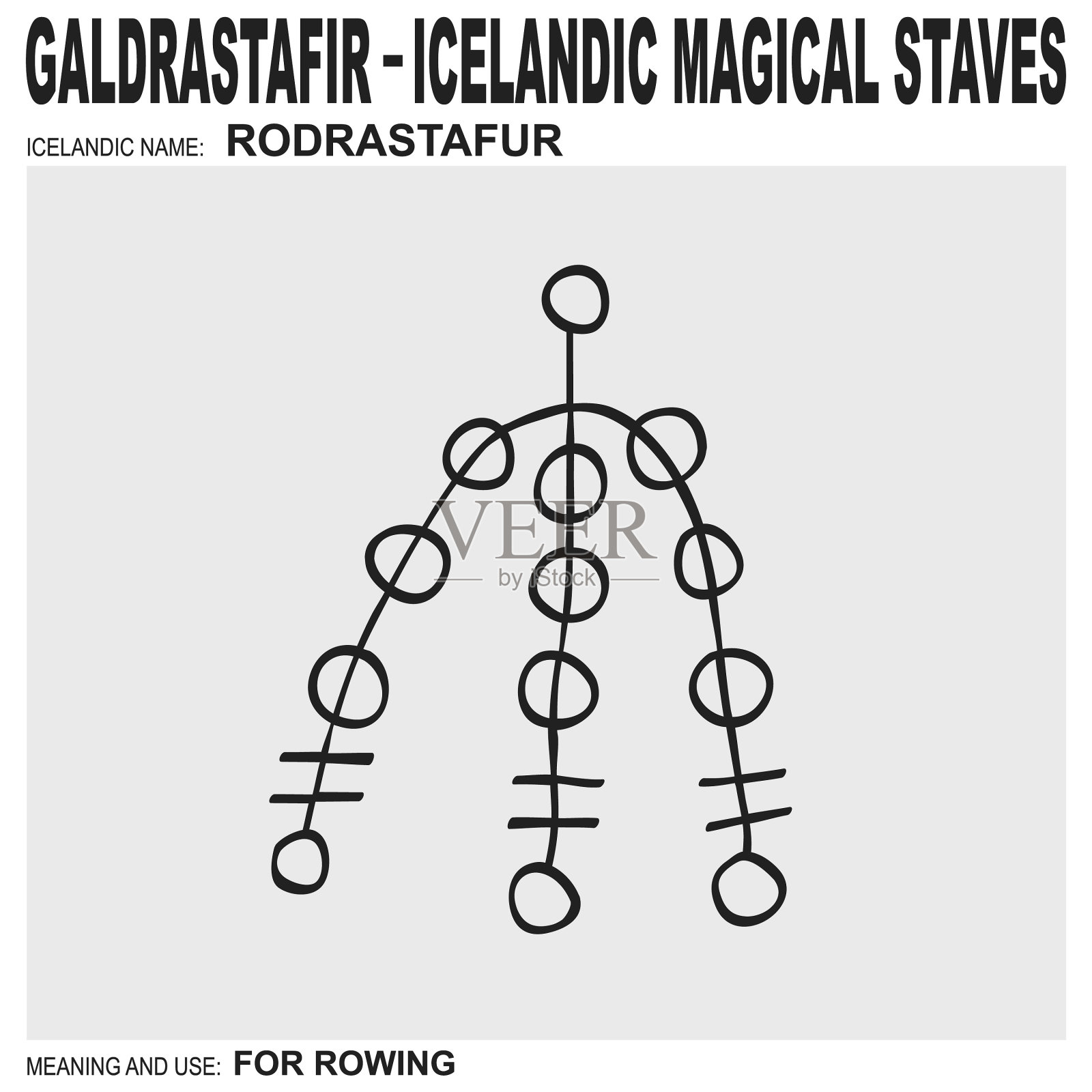 古冰岛魔法棒rodrastafur插画图片素材