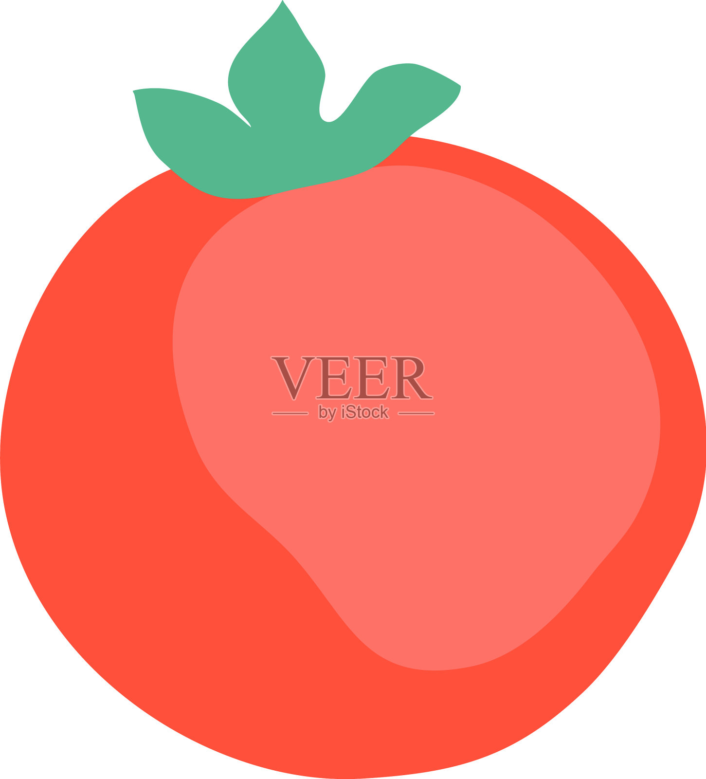 农场生态红番茄图标卡通和扁平风格设计元素图片