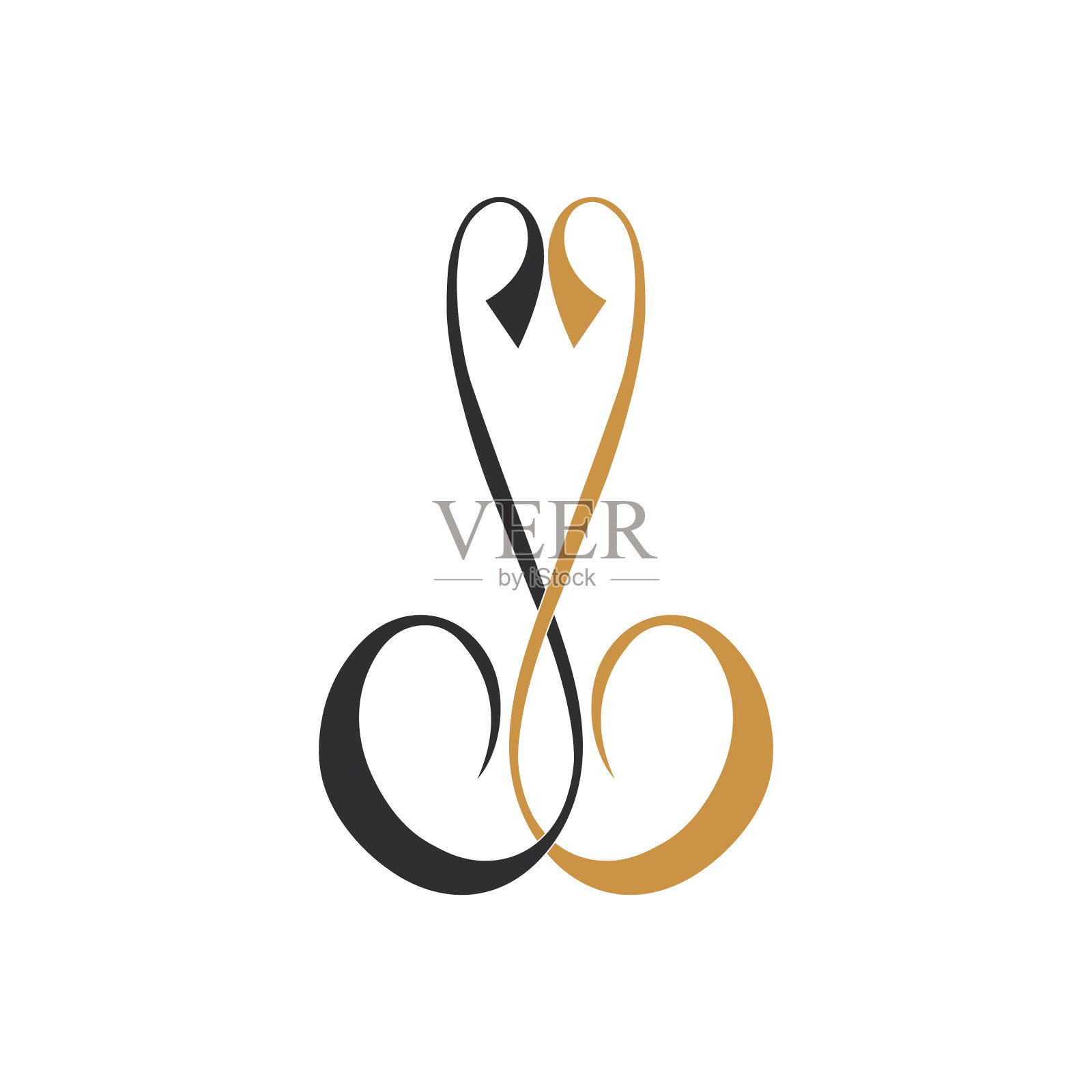 首字母bd标志或db标志设计设计元素图片