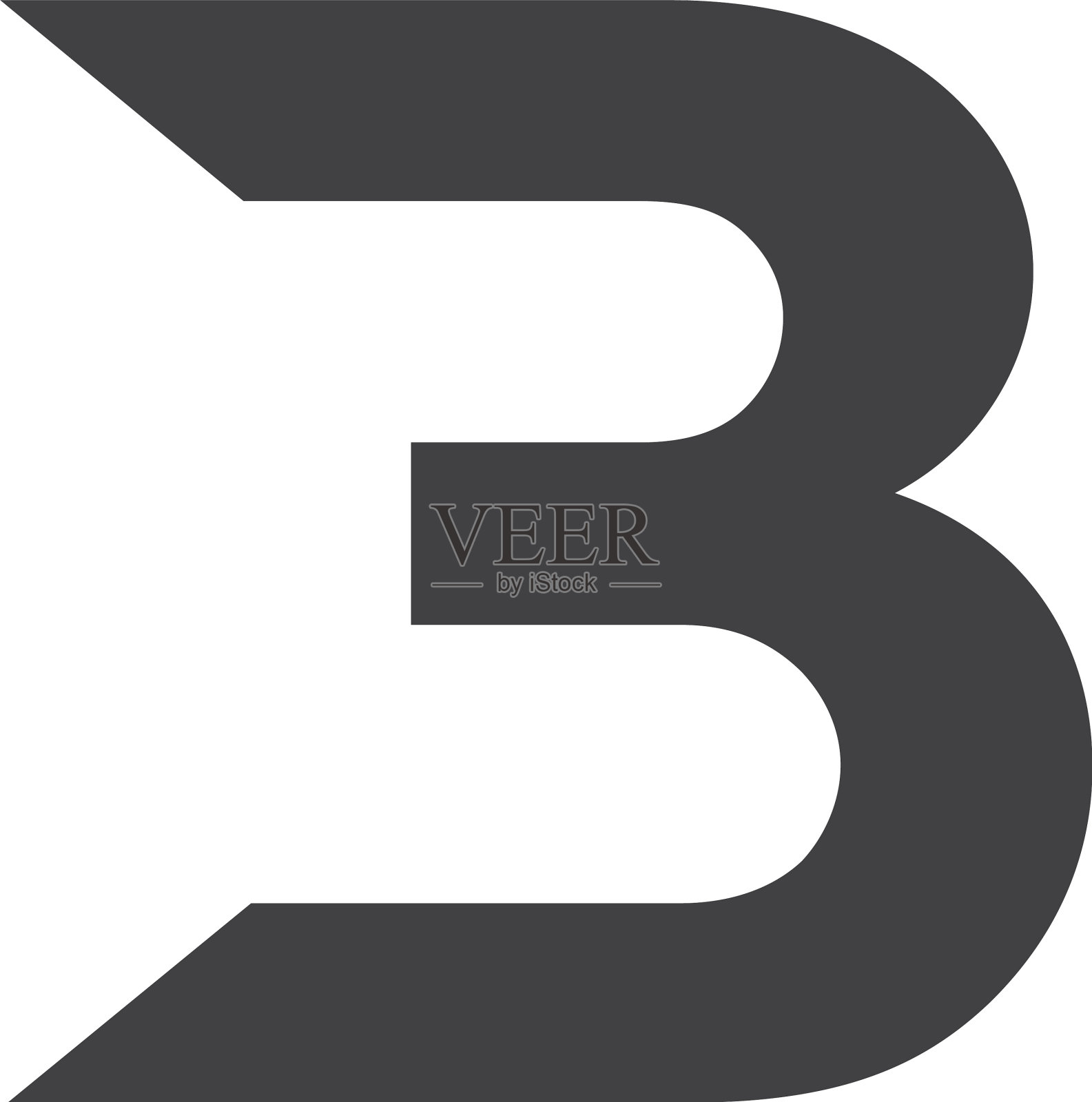 B字母标志，字母标记，字母组合-字体类型设计元素图片