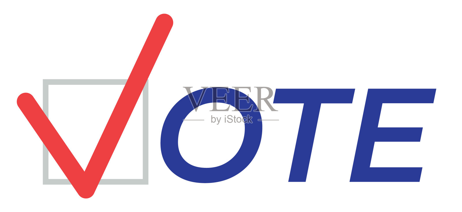 投票矢量图标选举标志。插画图片素材